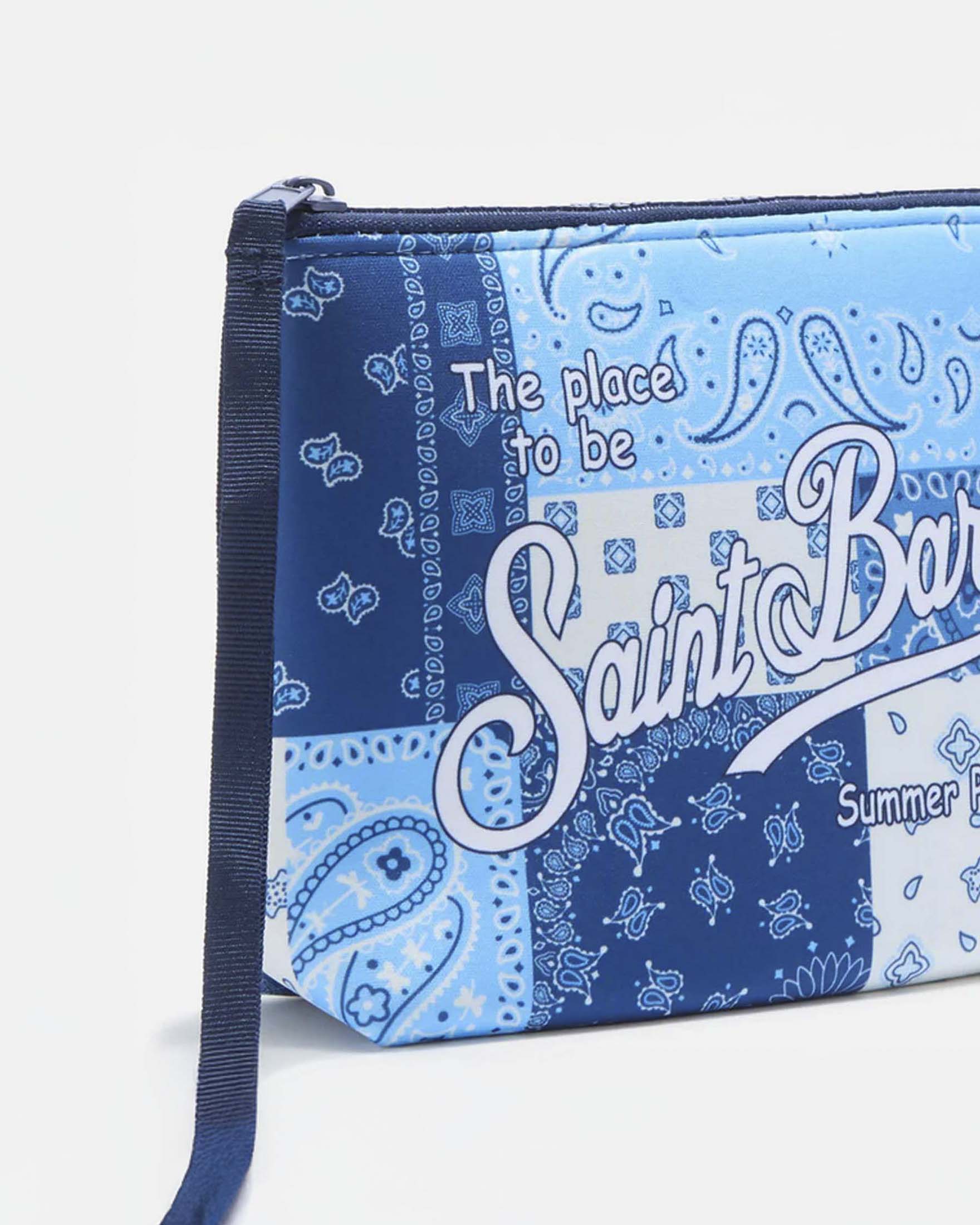 Pochette MC2 Saint Barth Aline a fantasia foulard patchwork in neoprene image
