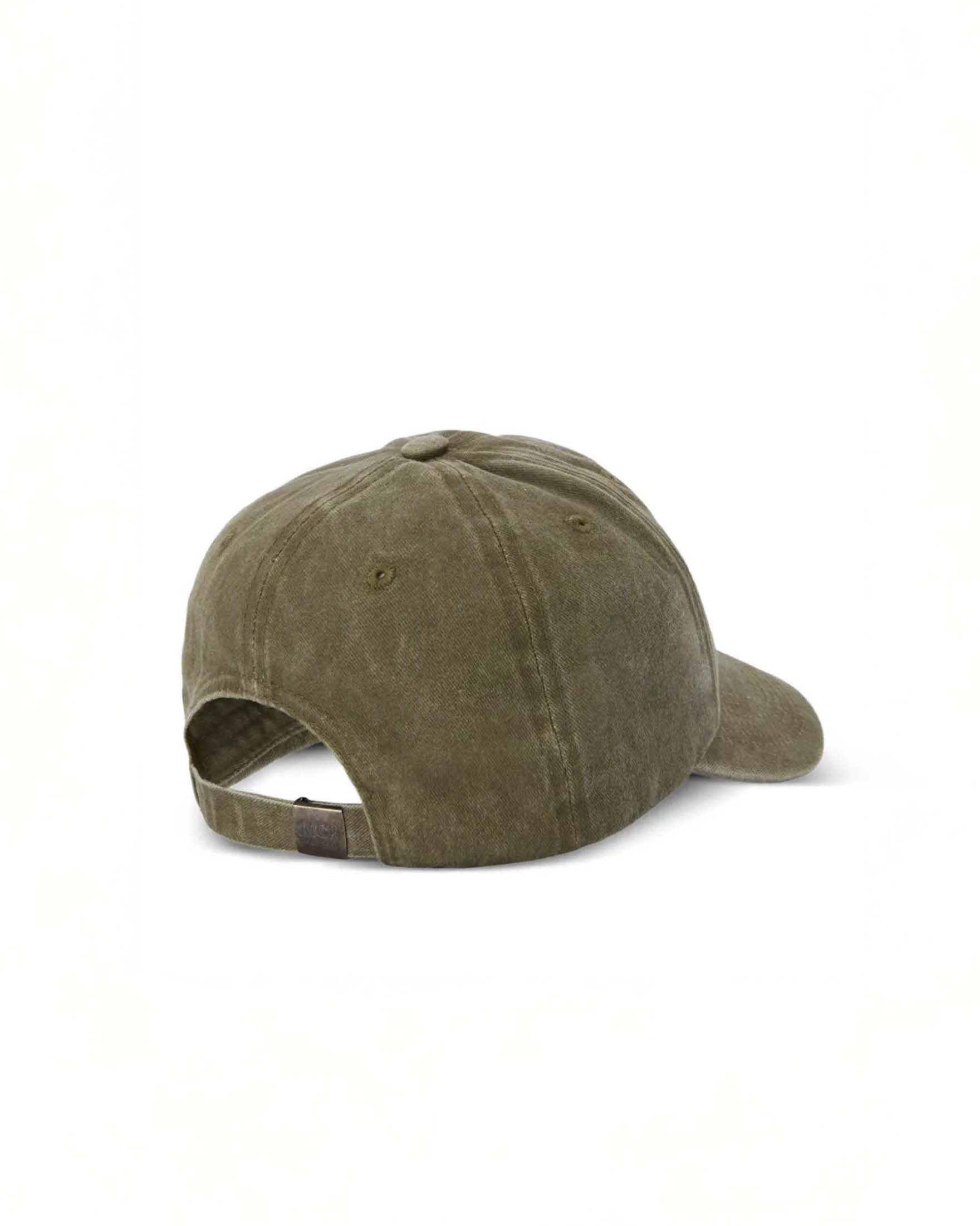 Berretto MC2 Saint Barth verde militare con frontino e logo panna ricamato