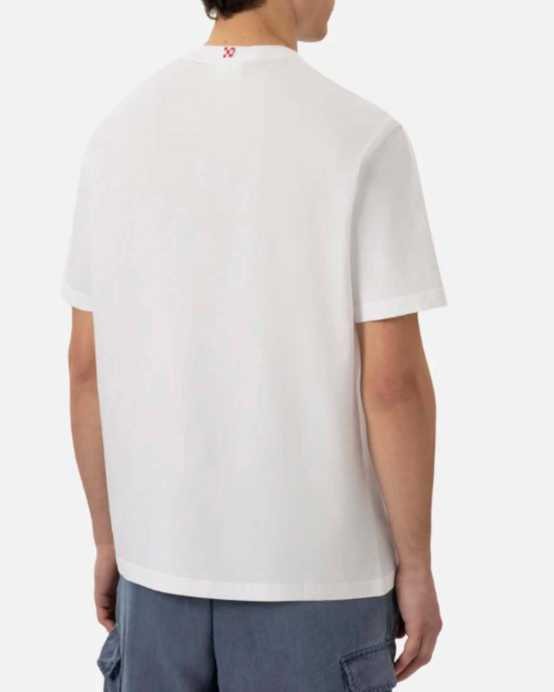 T-shirt MC2 Saint Barth bianca mezza manica con ricamo Gin Tonic Social Club sul petto image