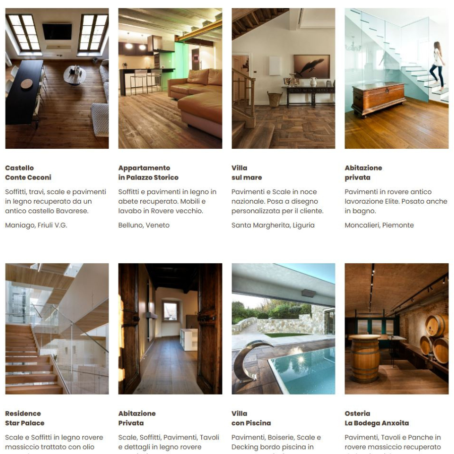 portfolio progetti in legno rovere mfdesign