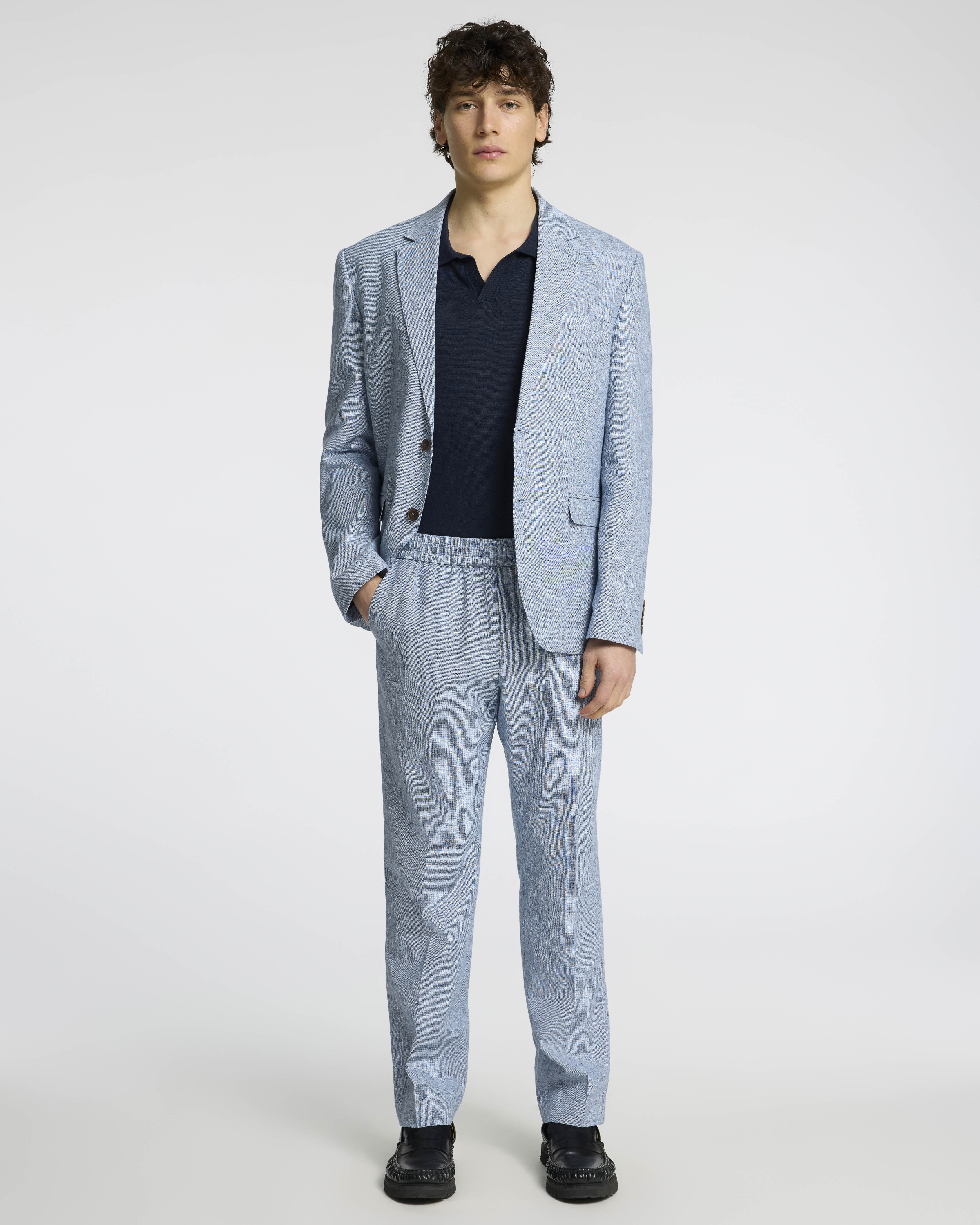 Pantalaccio Selected Homme avio in misto lino e cotone