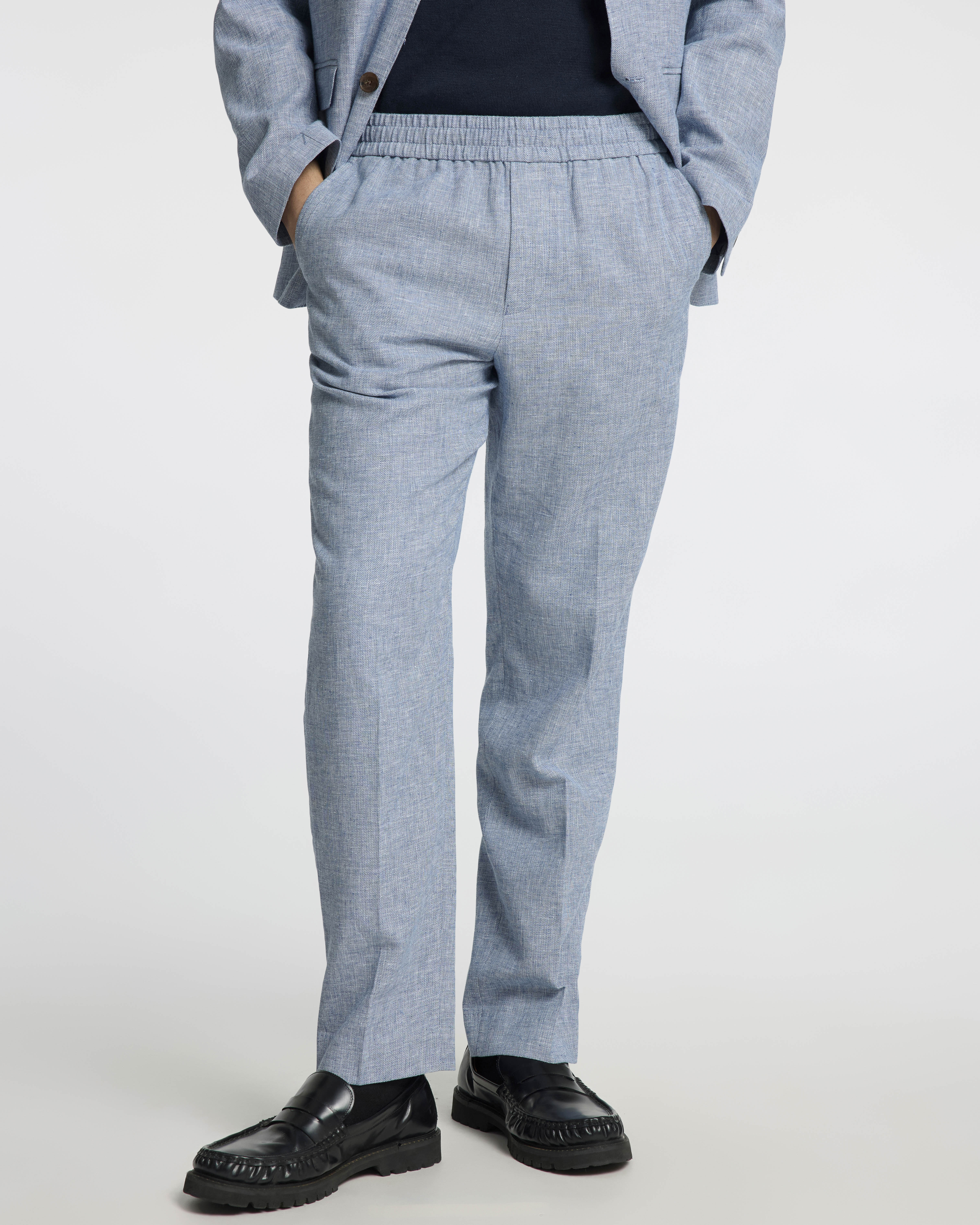 Pantalaccio Selected Homme avio in misto lino e cotone image