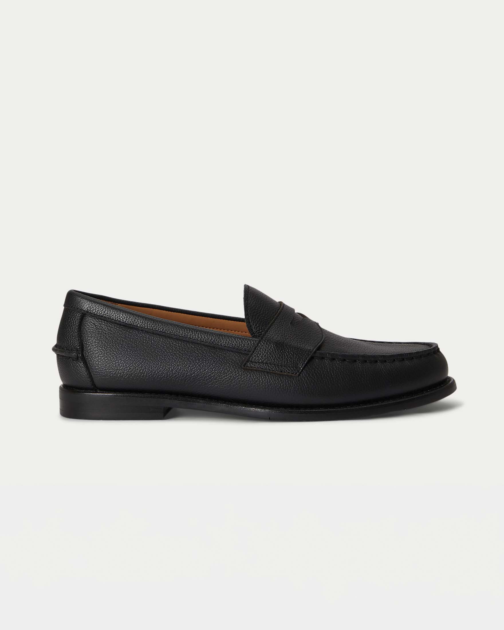 Mocassino Alston Polo nero in pelle martellata