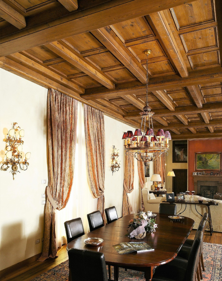 controsoffitto in legno rovere sbiancato