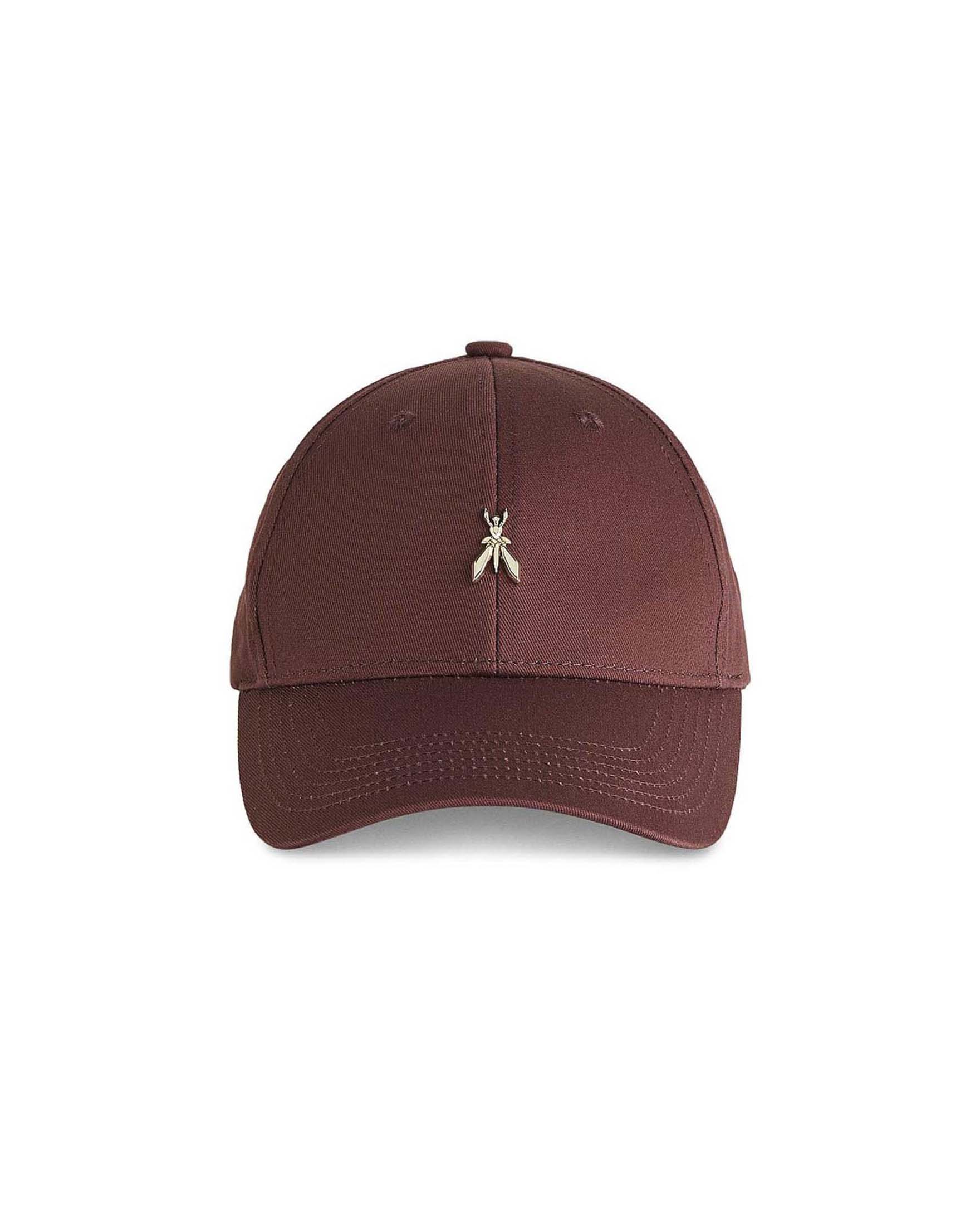 Cappellino bordeaux in cotone con logo Fly argentato sul frontino