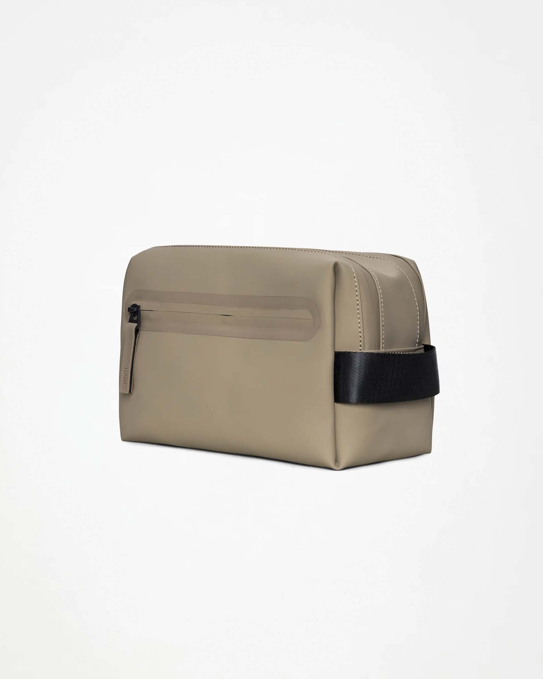 Beauty grande 2 Zip Wash Bag Rains beige in tessuto impermeabile
