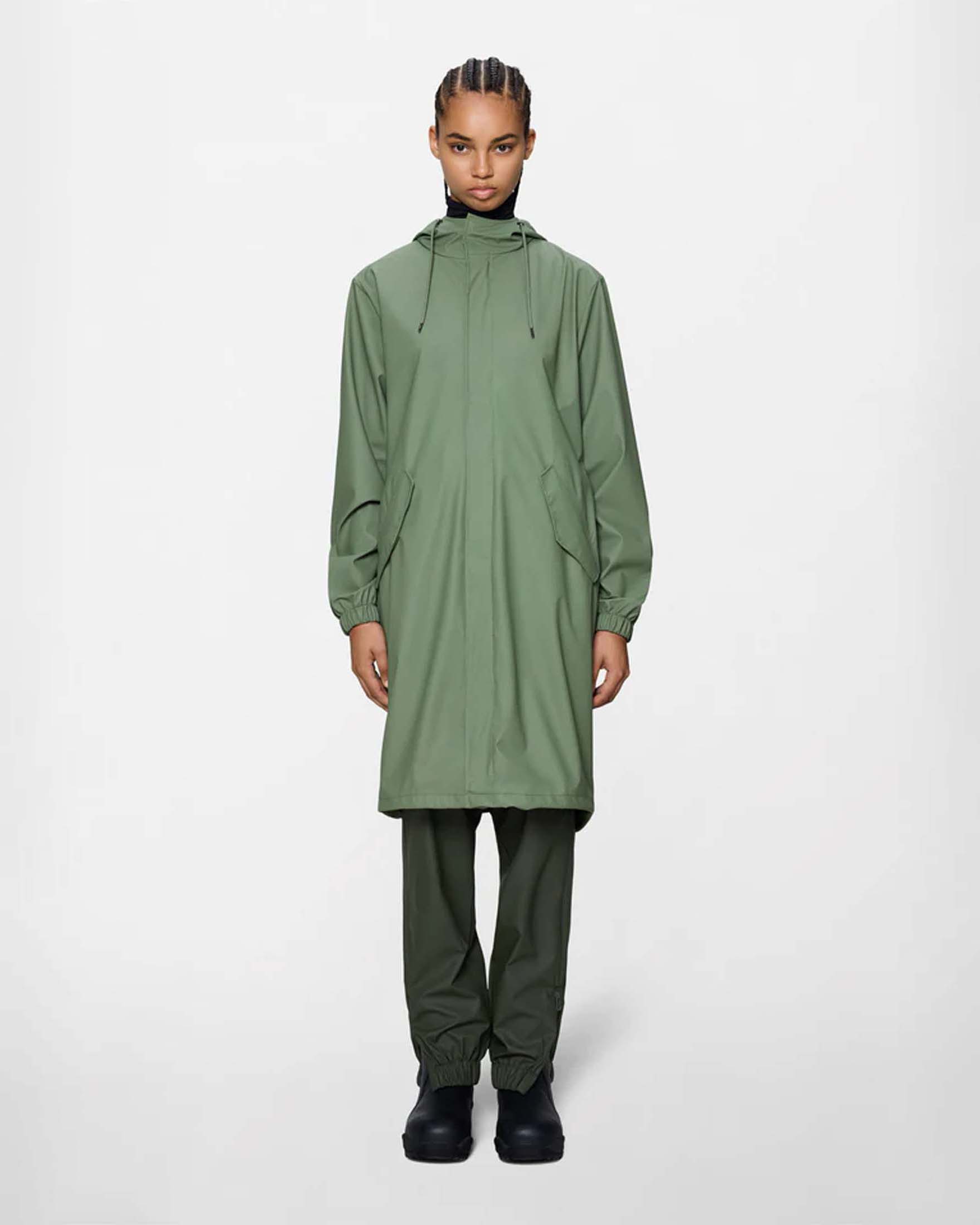 Giacca impermeabile Fishtail Parka Rains verde salvia image