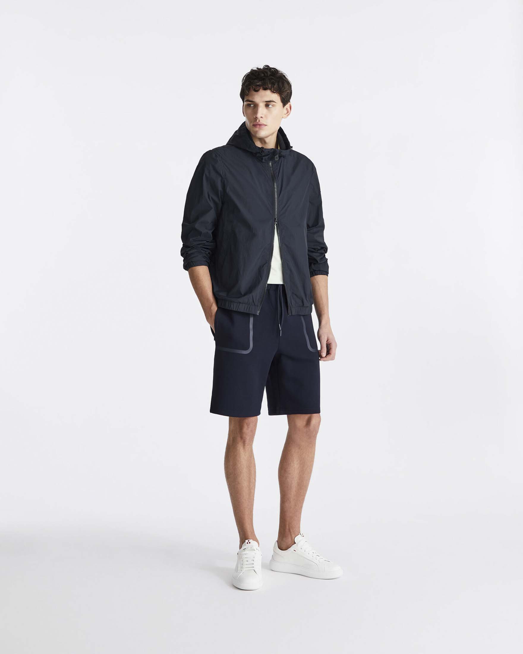 Giubbino Nigle Peuterey blu in nylon super leggero con cappuccio
