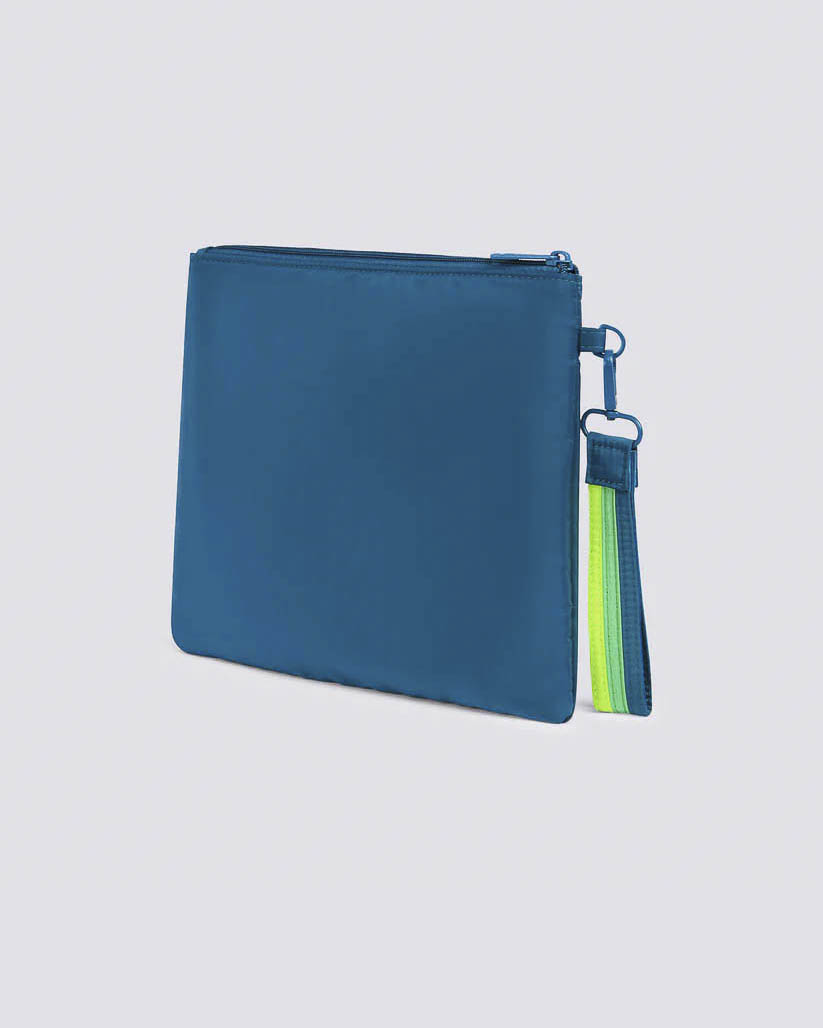 Pochette mare Sundek ottanio in nylon taffetà con fascia arcobaleno image