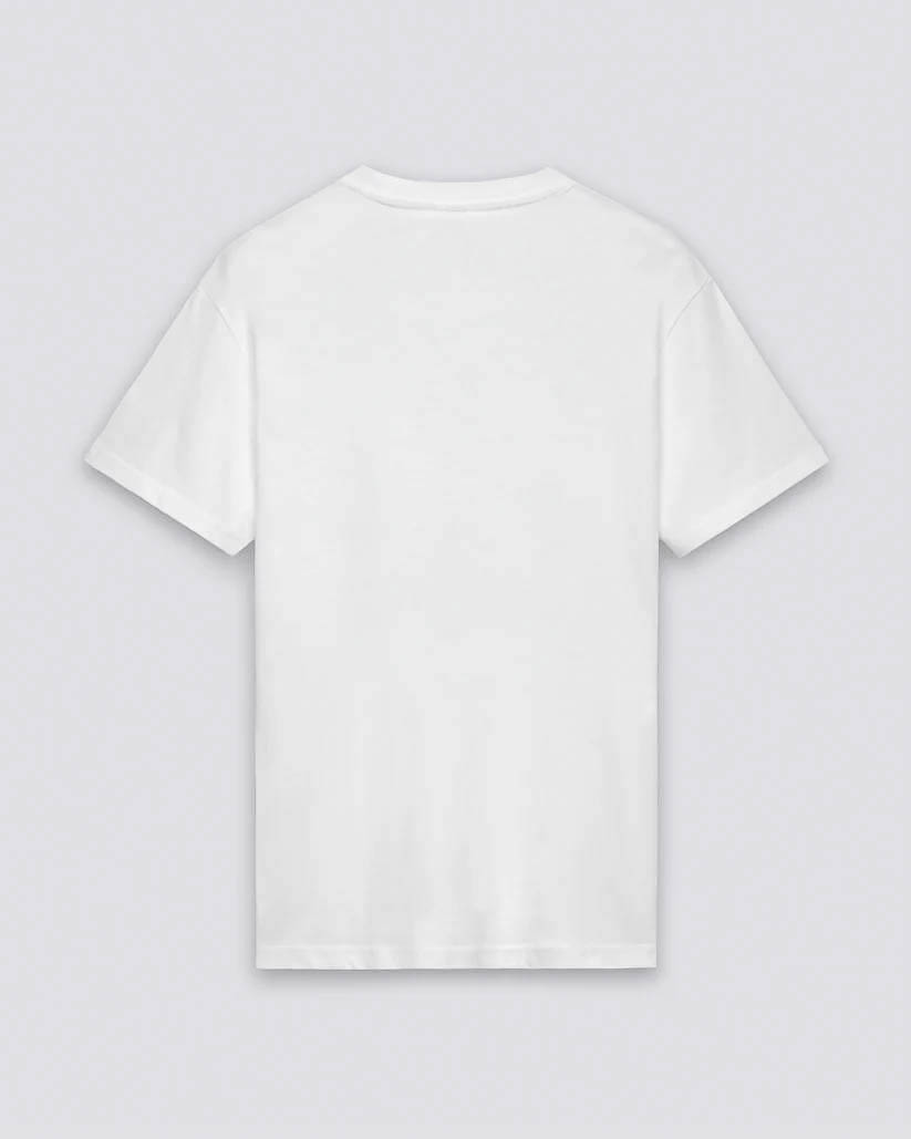 T-shirt Sundek bianca con taschino e logo sole blu image