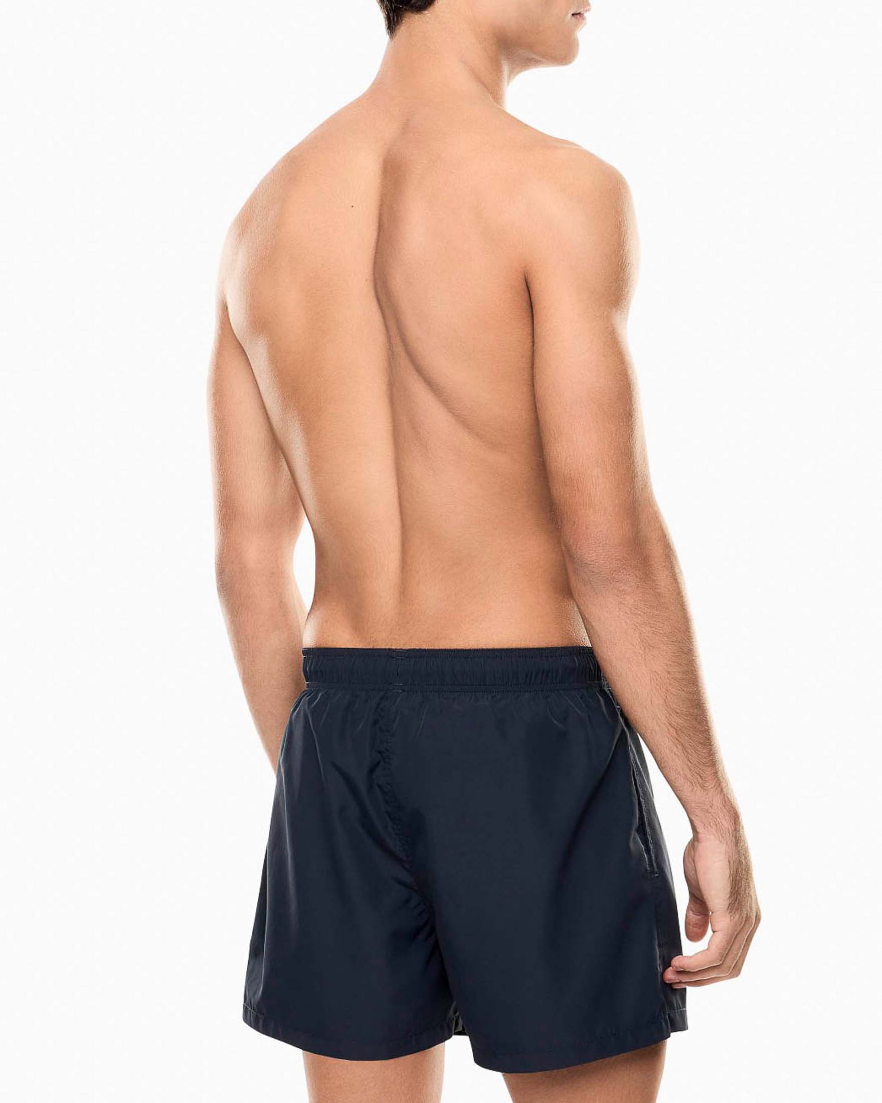 Boxer mare EA7 blu con stampa logo e coulisse image