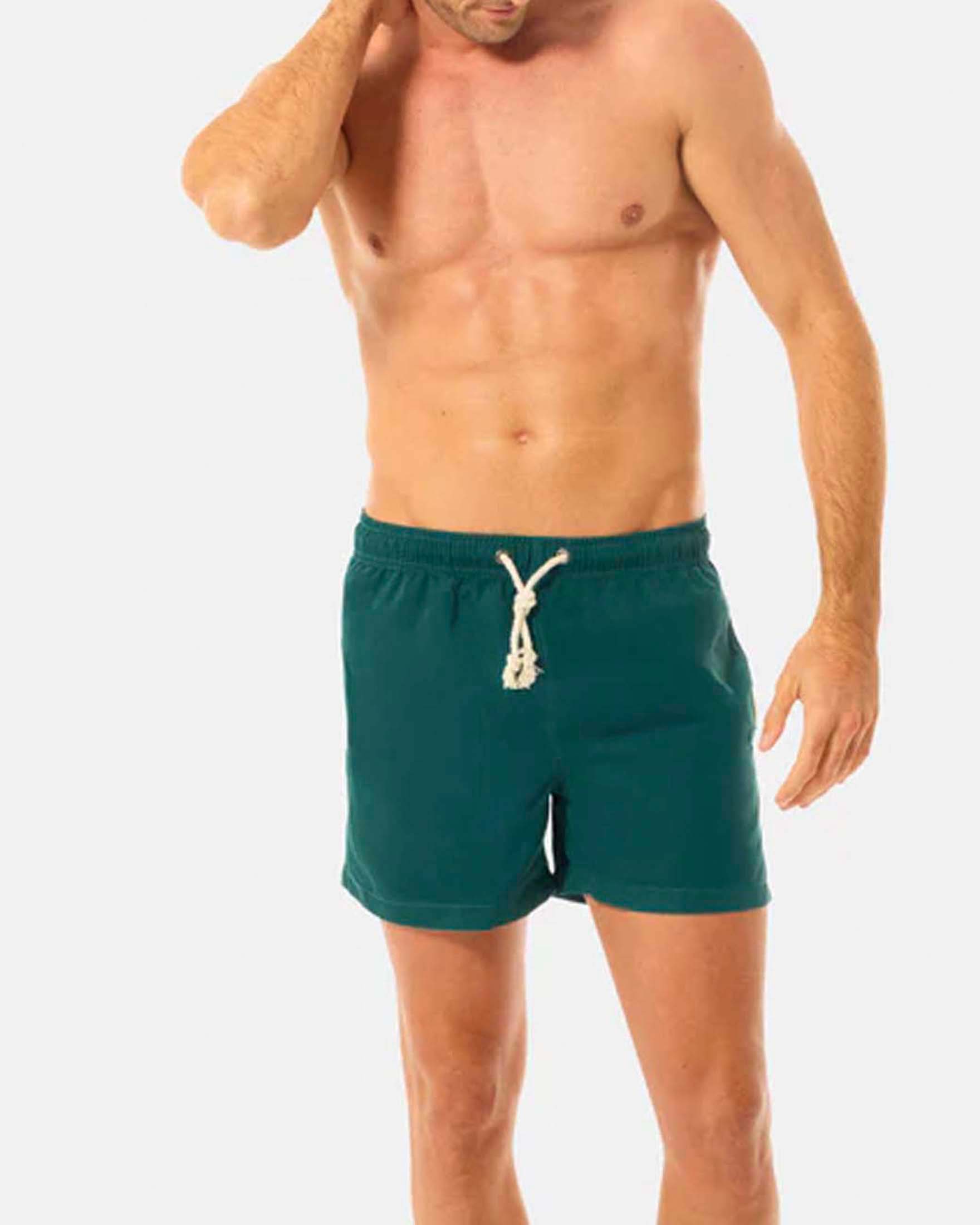 Boxer mare Gassa D'Amante verde scuro a tinta unita con coulisse