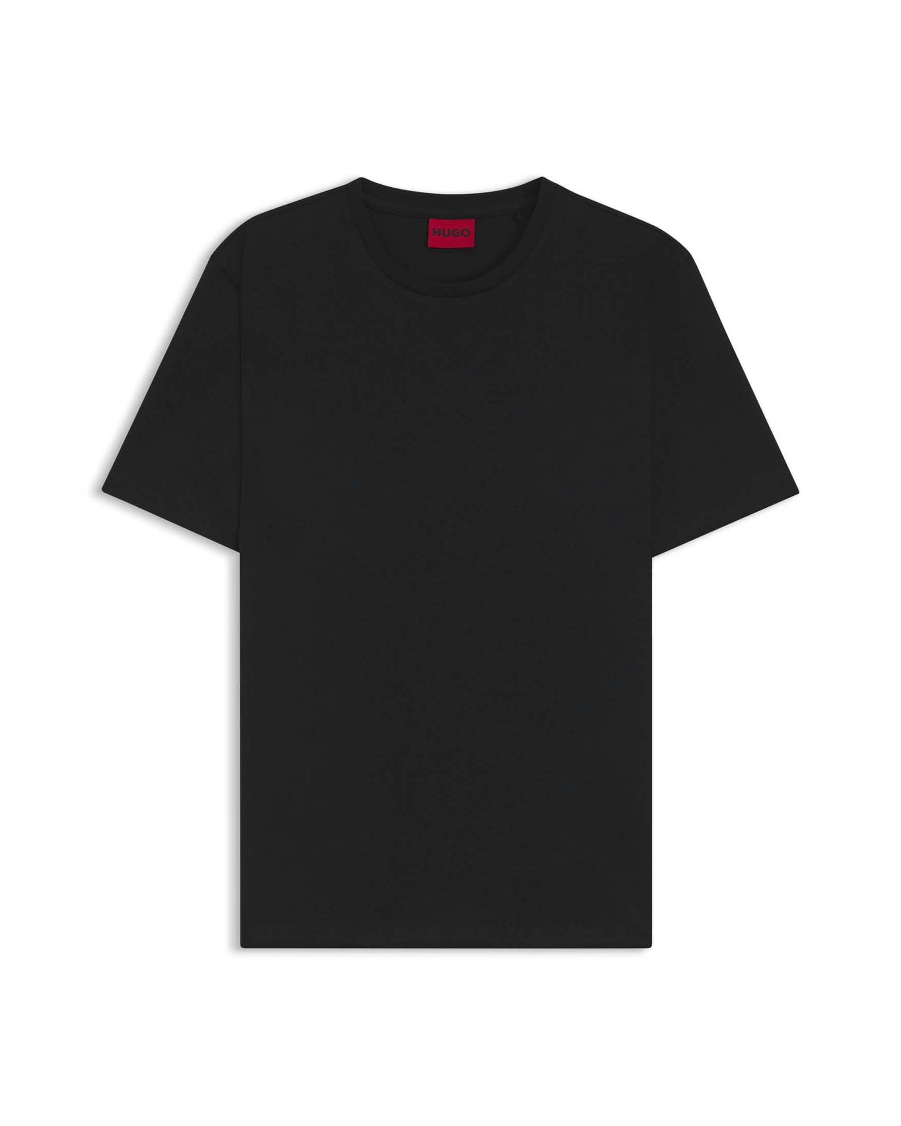 T-shirt Hugo nera in cotone a maniche corte