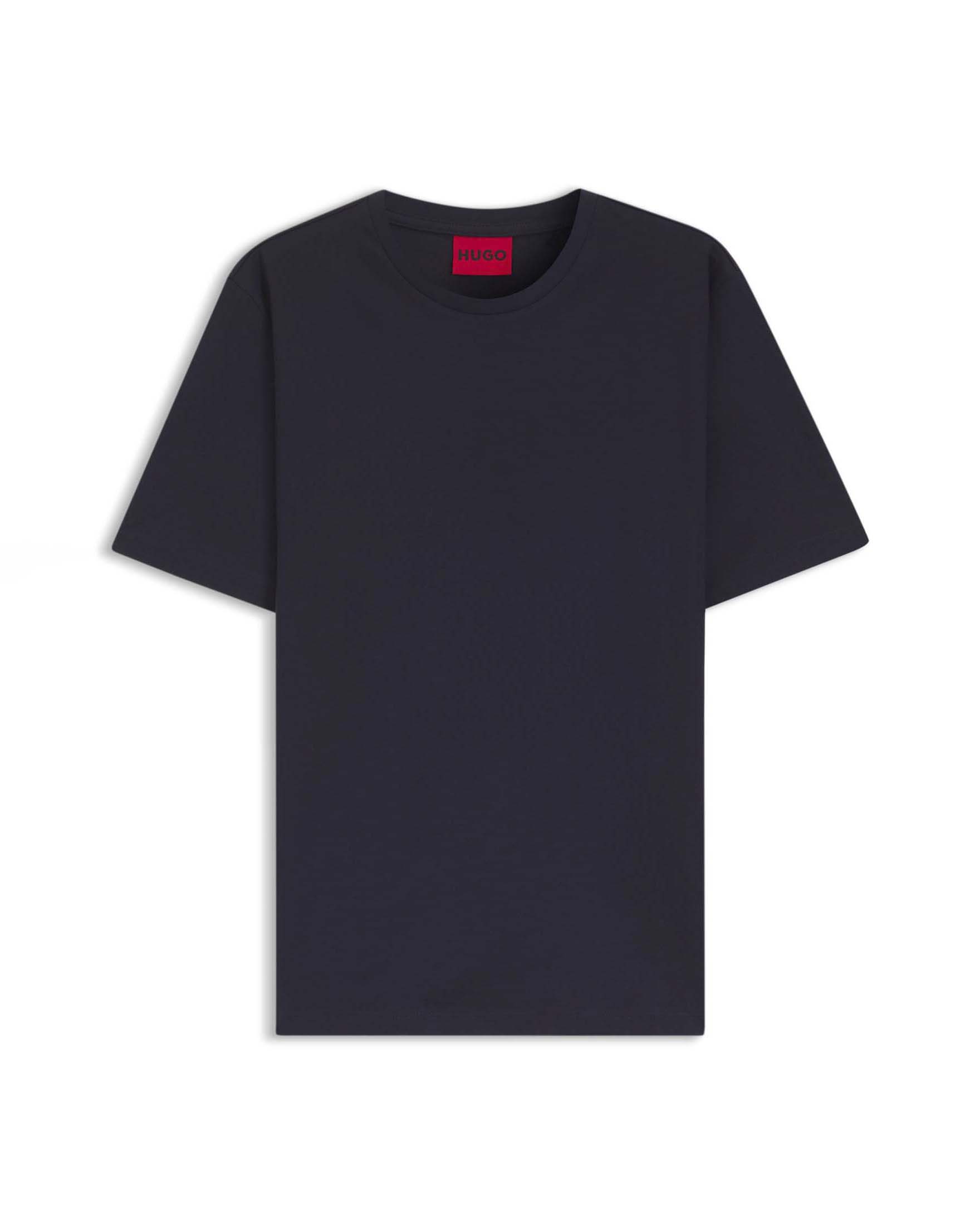 T-shirt mezza manica Hugo blu in cotone