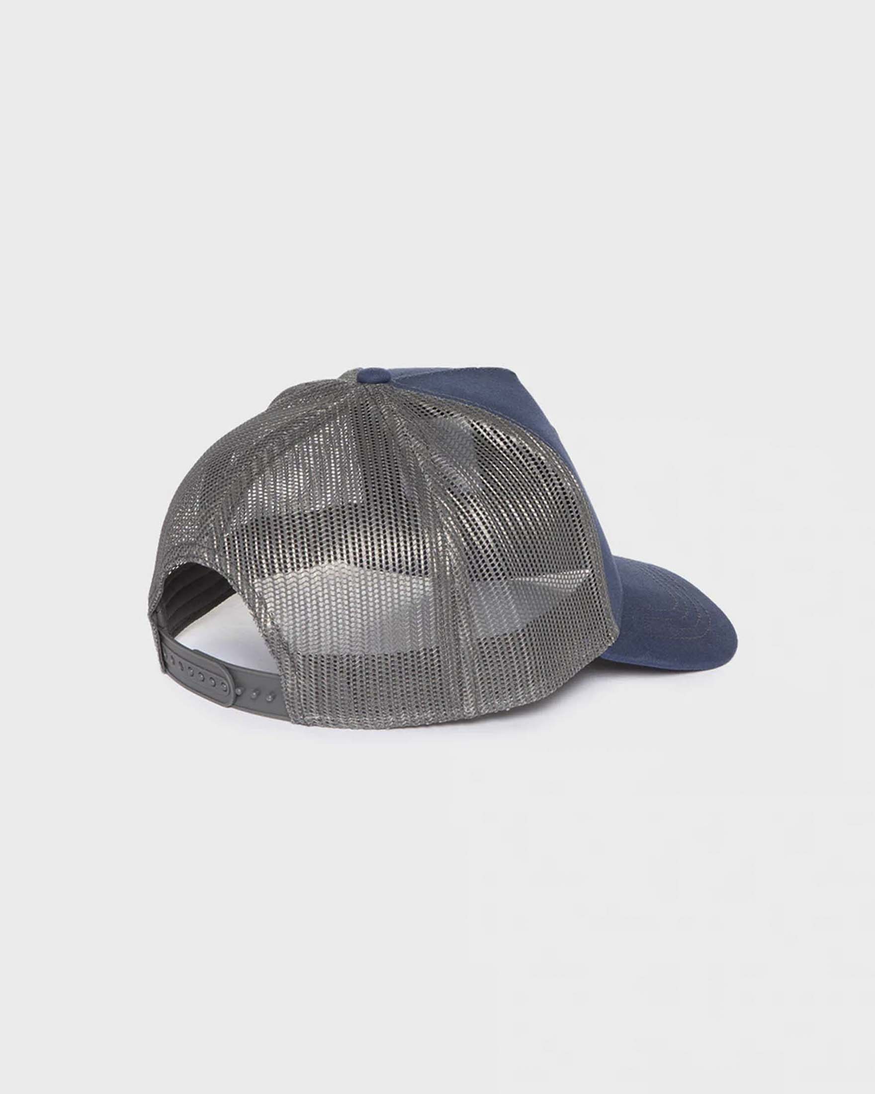 Berretto trucker Refrigiwear blu con patch logo ricamata