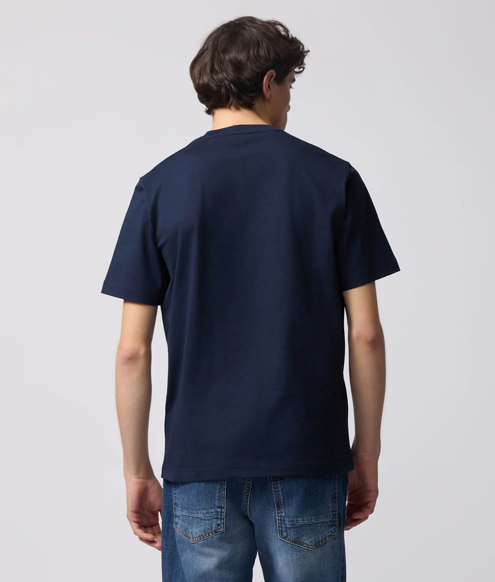 T-shirt mezza manica Refrigiwear blu navy in cotone con patch logo image