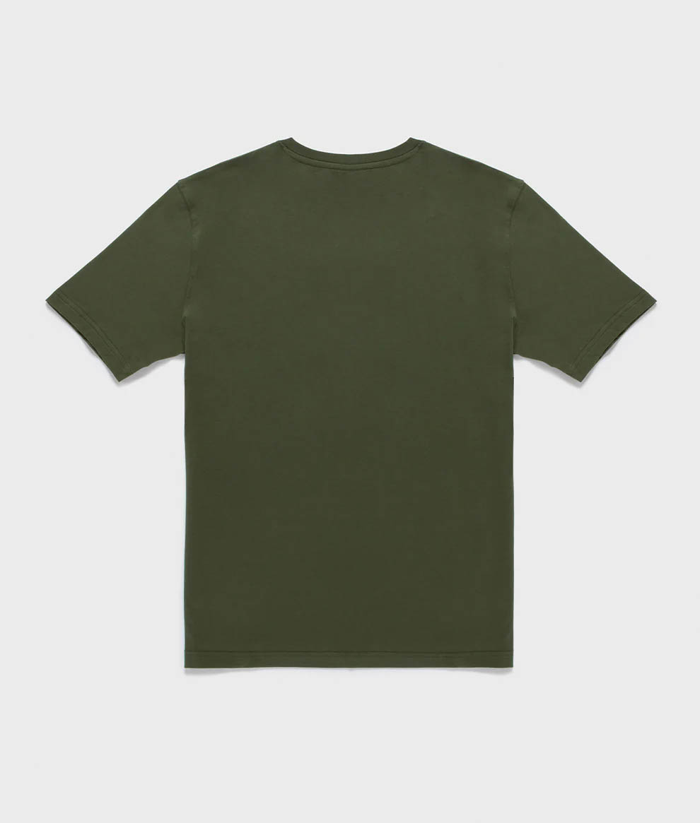 T-shirt mezza manica Refrigiwear verde militare in cotone con logo ricamato
