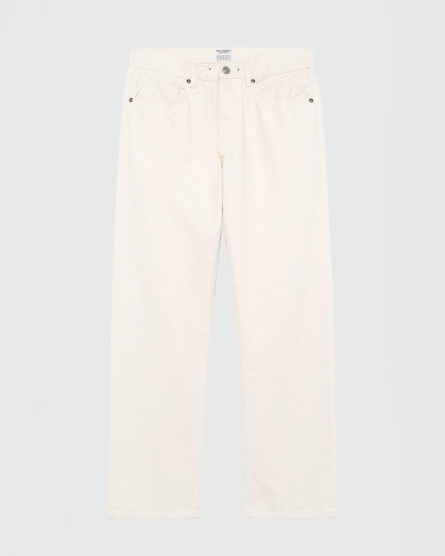 Pantalone cinque tasche Roy Roger's panna in bull di cotone