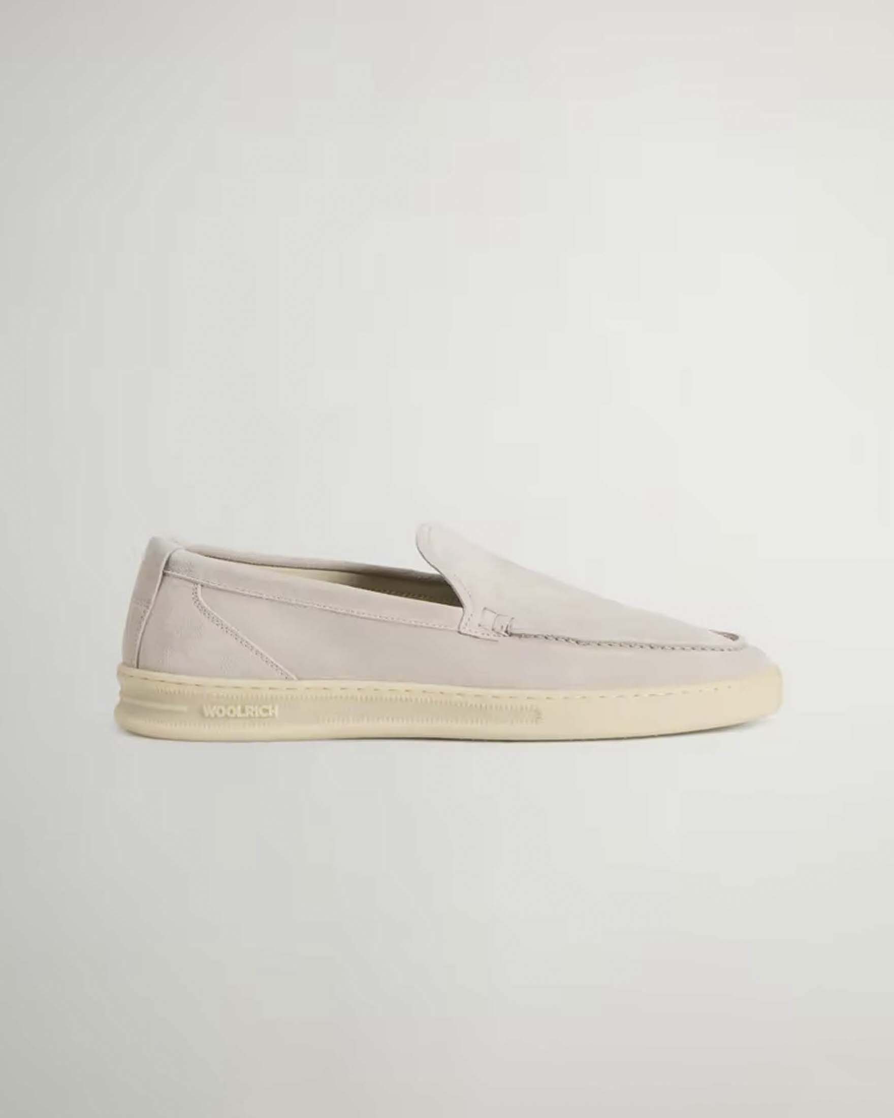 Mocassini Woolrich sabbia in pelle scamosciata