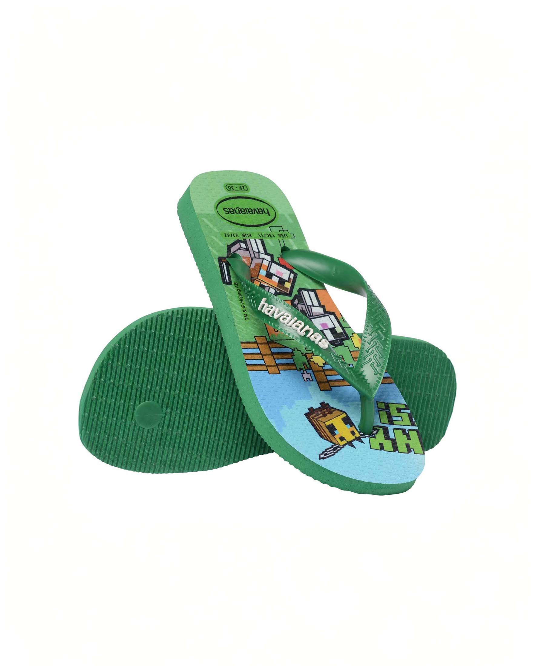 Havaianas Kids Minecraft verdi con stampa image