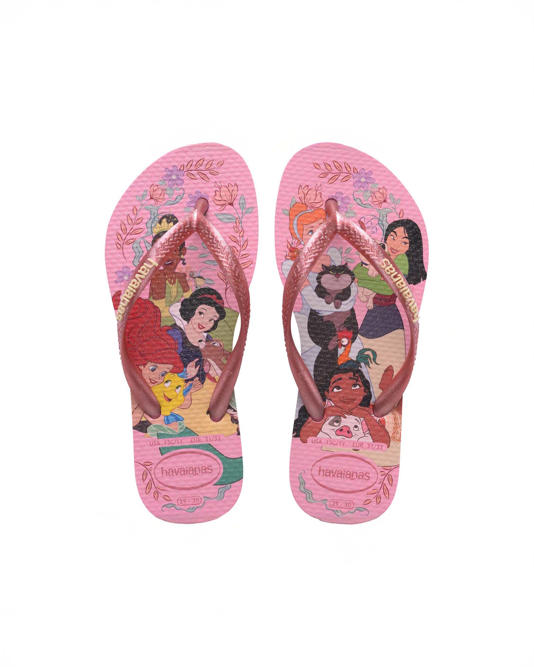 Havaianas Kids Slim Princes con fantasia principesse rosa glitterato