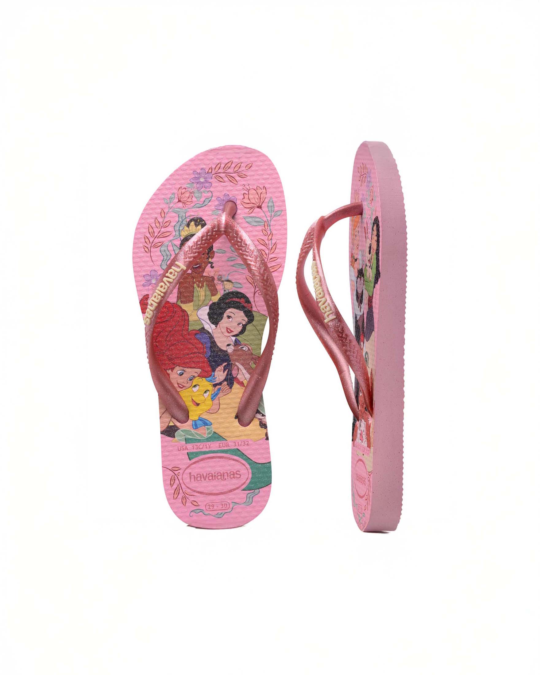 Havaianas Kids Slim Princes con fantasia principesse rosa glitterato