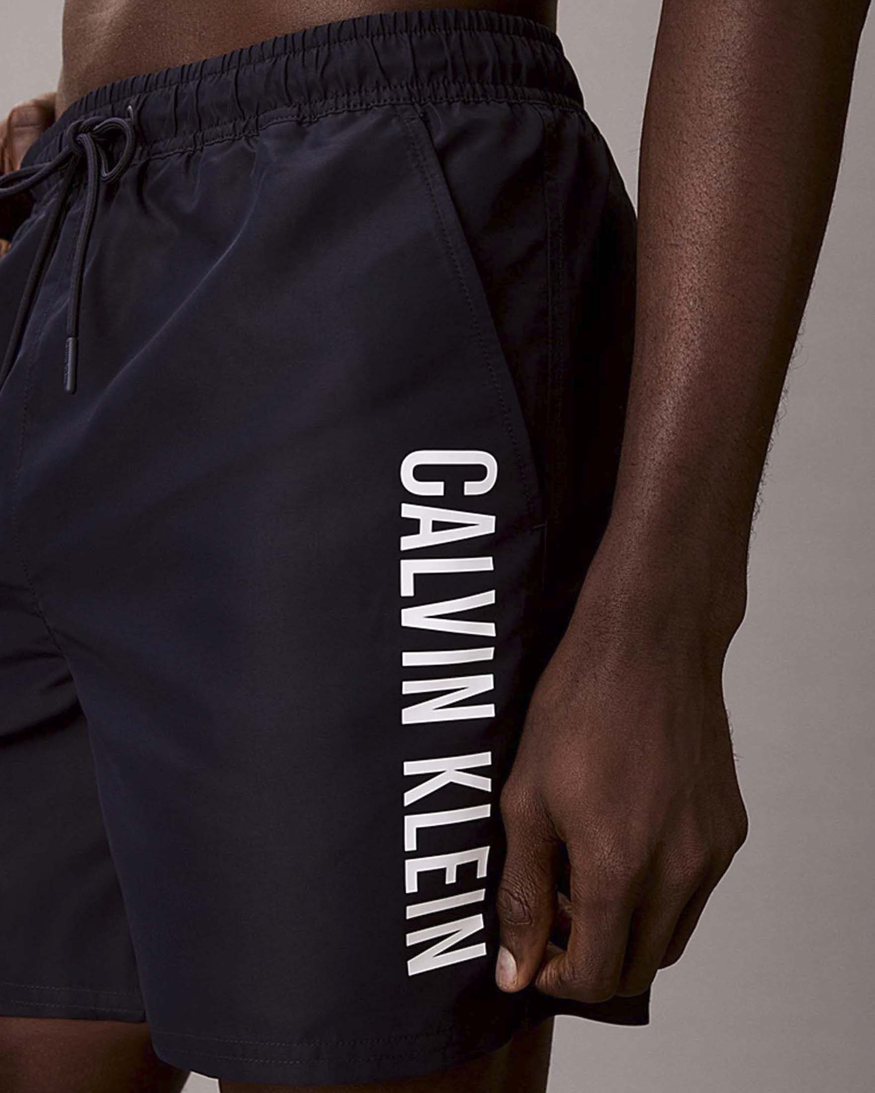 Boxer mare Calvin Klein blu con stampa logo laterale