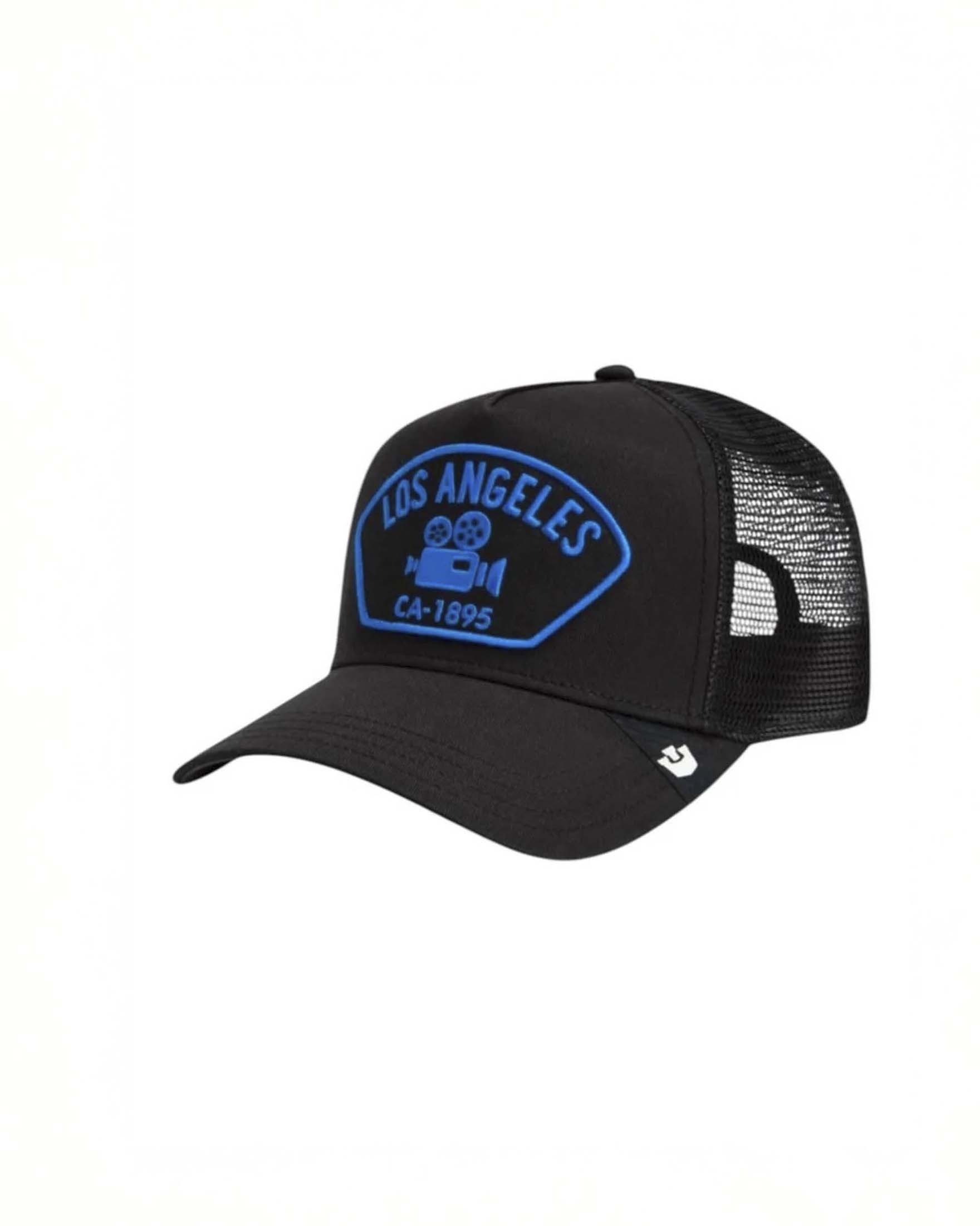 Berretto trucker nero con ricamo Los Angeles
