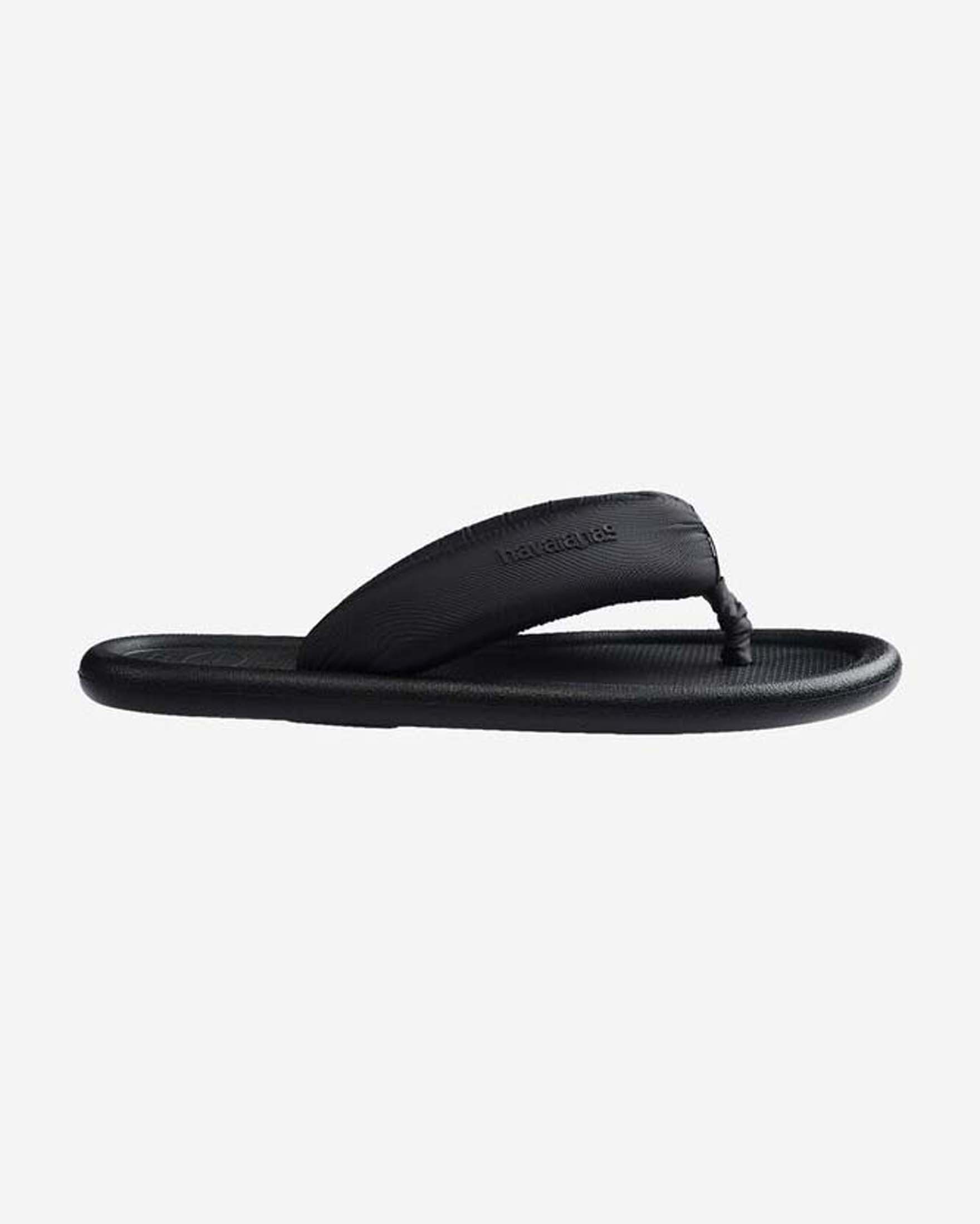 Ciabatte infradito Maxi Puffed Up Havaianas nere con profili morbidi e cinturini imbottiti in tessuto