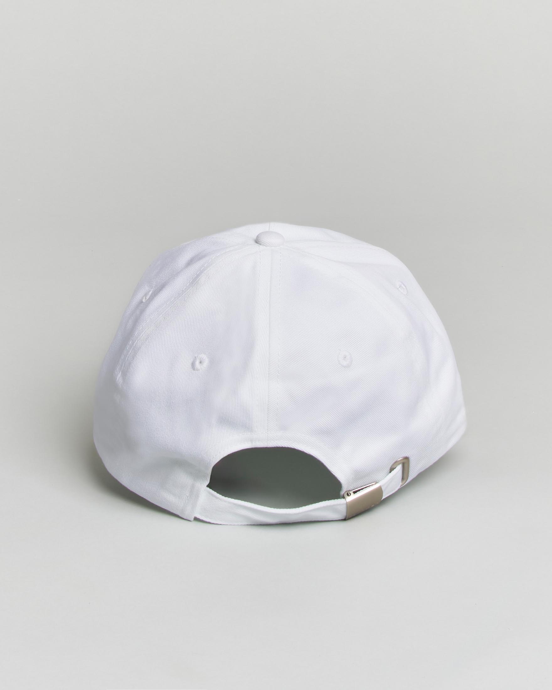 Berretto Calvin Klein Jeans bianco in cotone con logo monogramma stampato sul davanti image