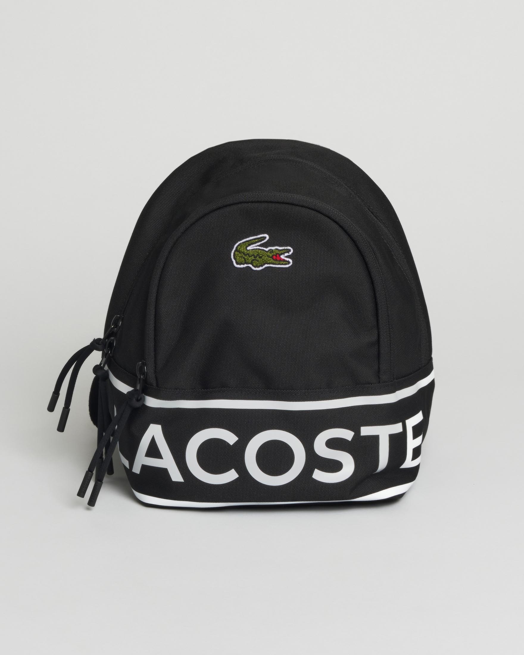 Zainetto nero con maxi scritta e logo in contrasto colore