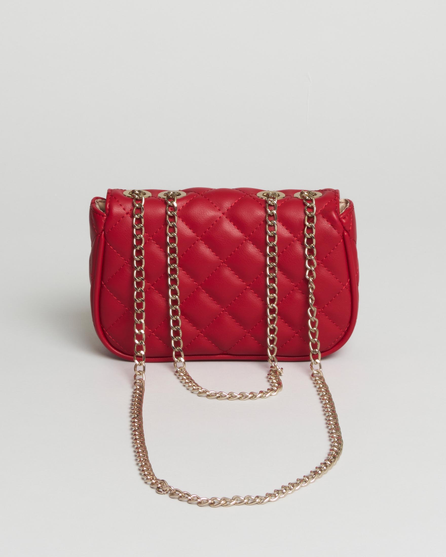 Borsa a tracolla Guess Kids rossa in similpelle con logo metallico e motivo trapuntato