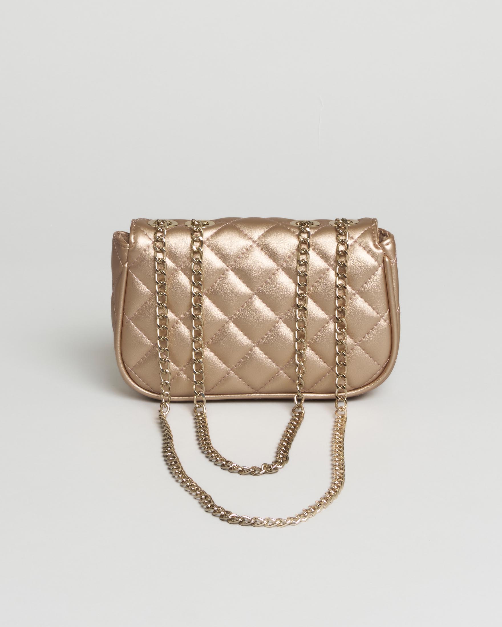 Borsa a tracolla Guess Kids bianca in similpelle con logo metallico e motivo trapuntato