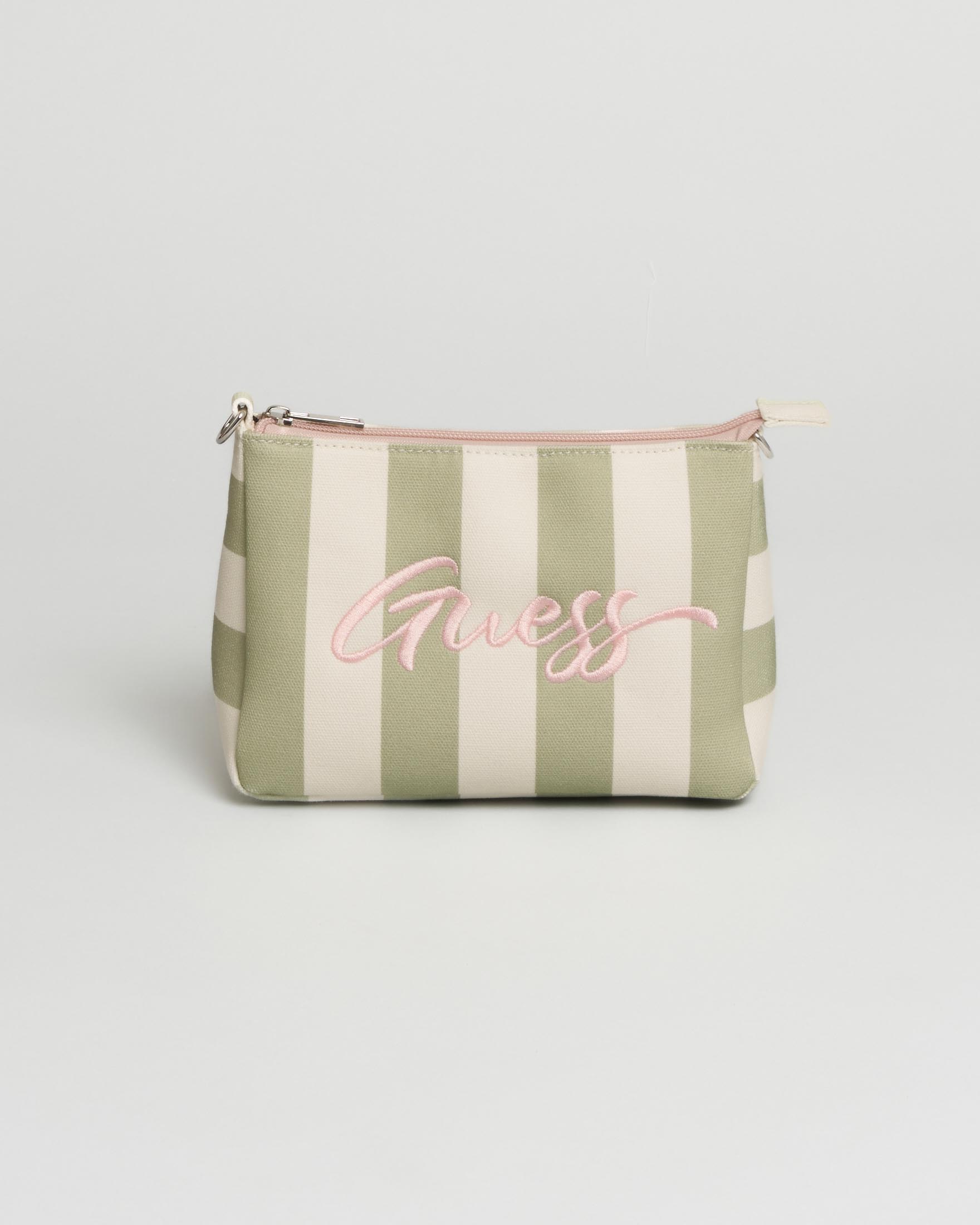 Borsa a righe multicolor in cotone con tracolla