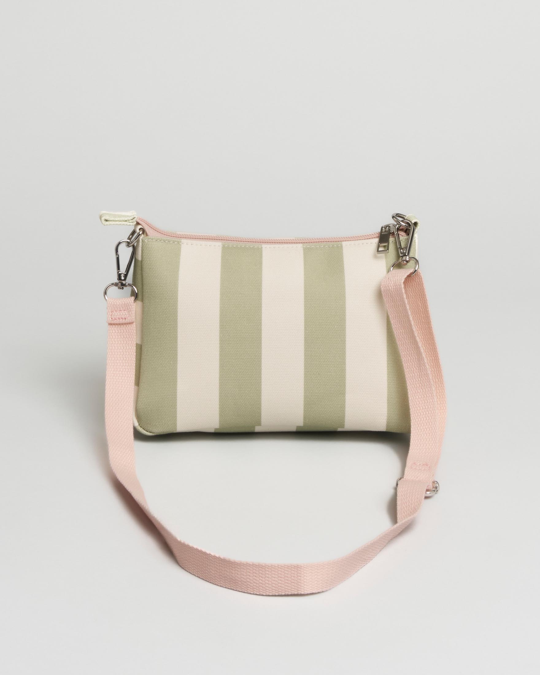 Borsa Guess a righe multicolor in cotone con tracolla