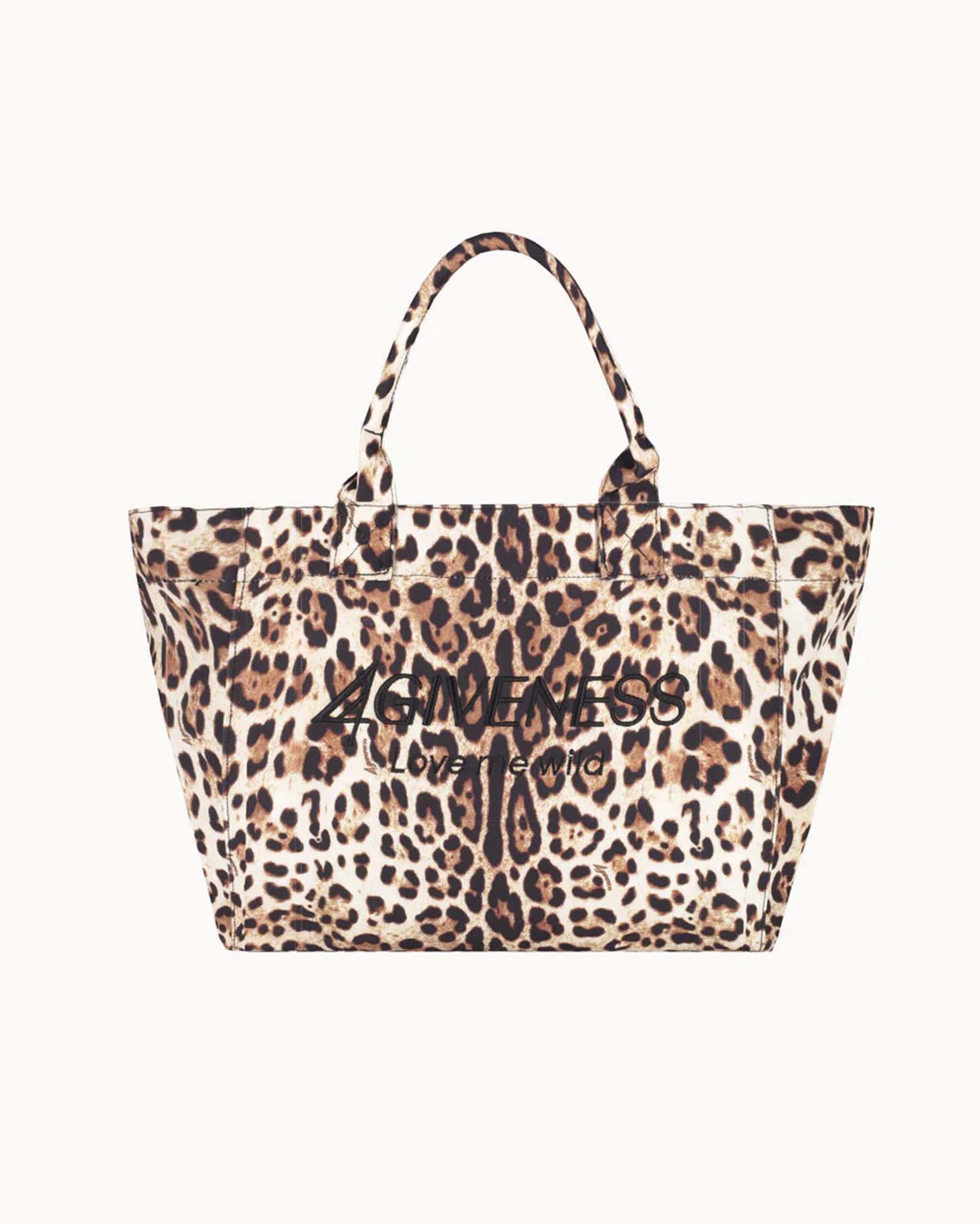 Borsa tote da mare 4Giveness a stampa animalier con doppi manici