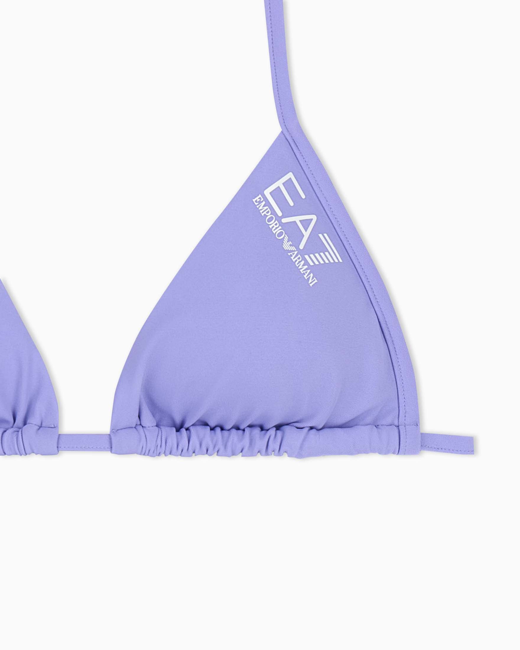 Bikini EA7 Mare lilla con reggiseno a triangolo e slip con laccetti regolabili image