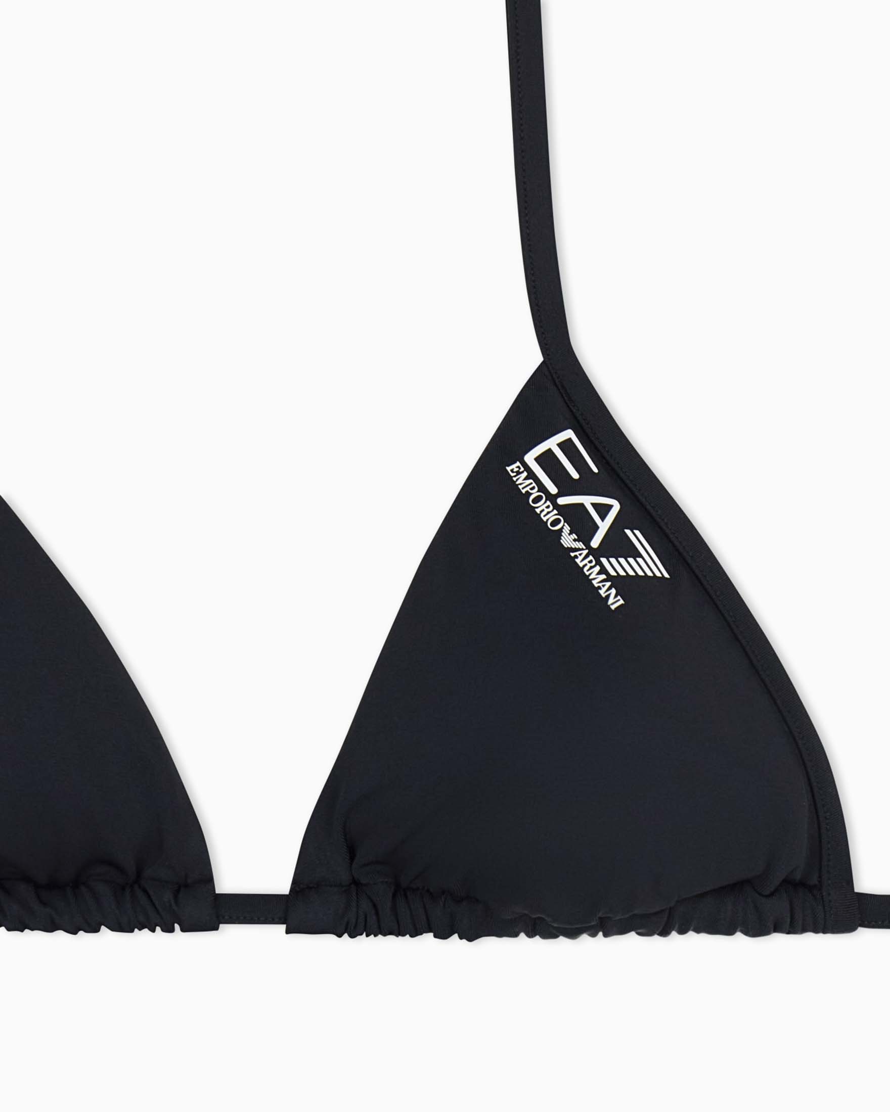 Bikini EA7 Mare nero con reggiseno a triangolo e slip con laccetti regolabili image
