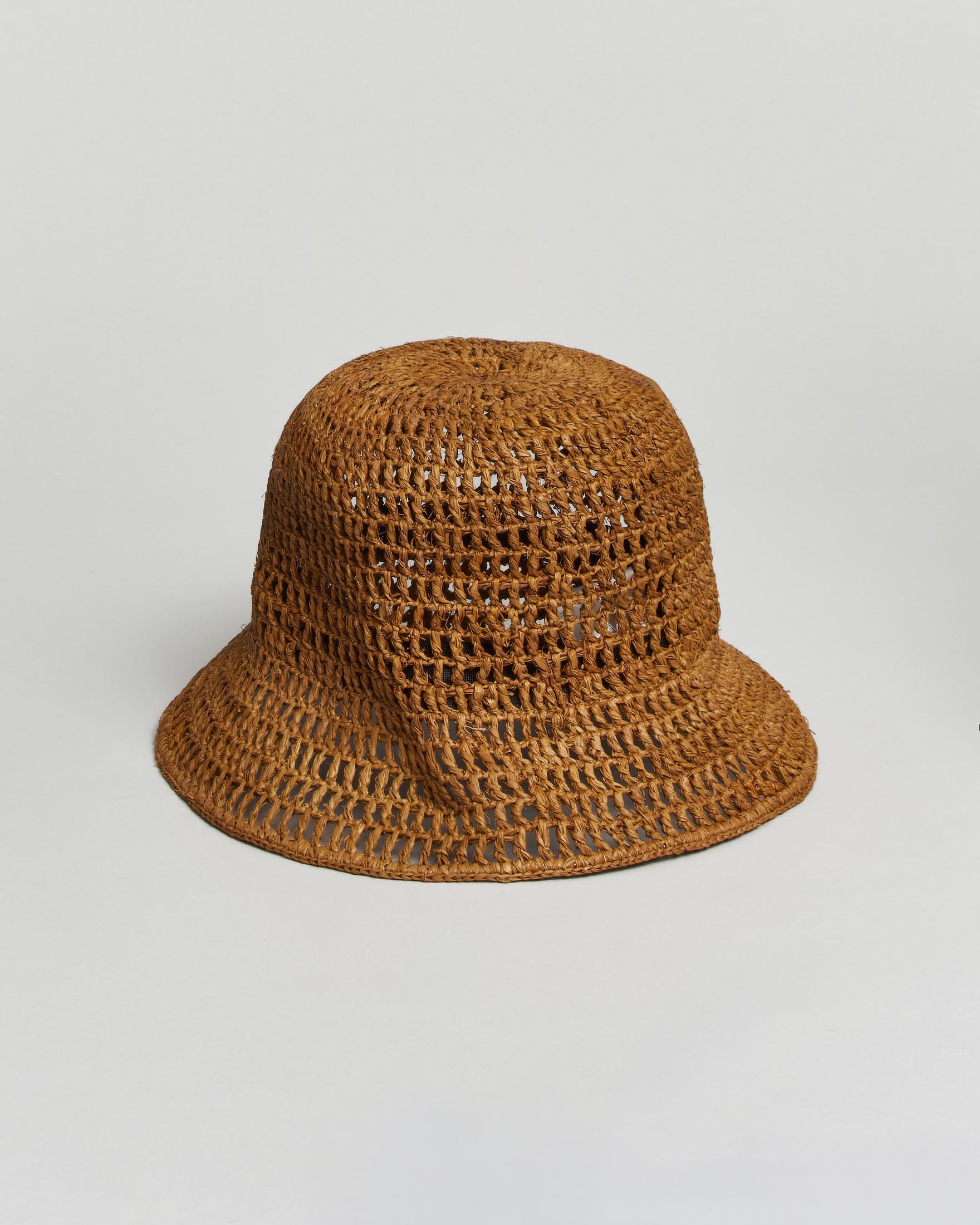 Cappello cloche Hlo! in rafia intrecciata color cammello image