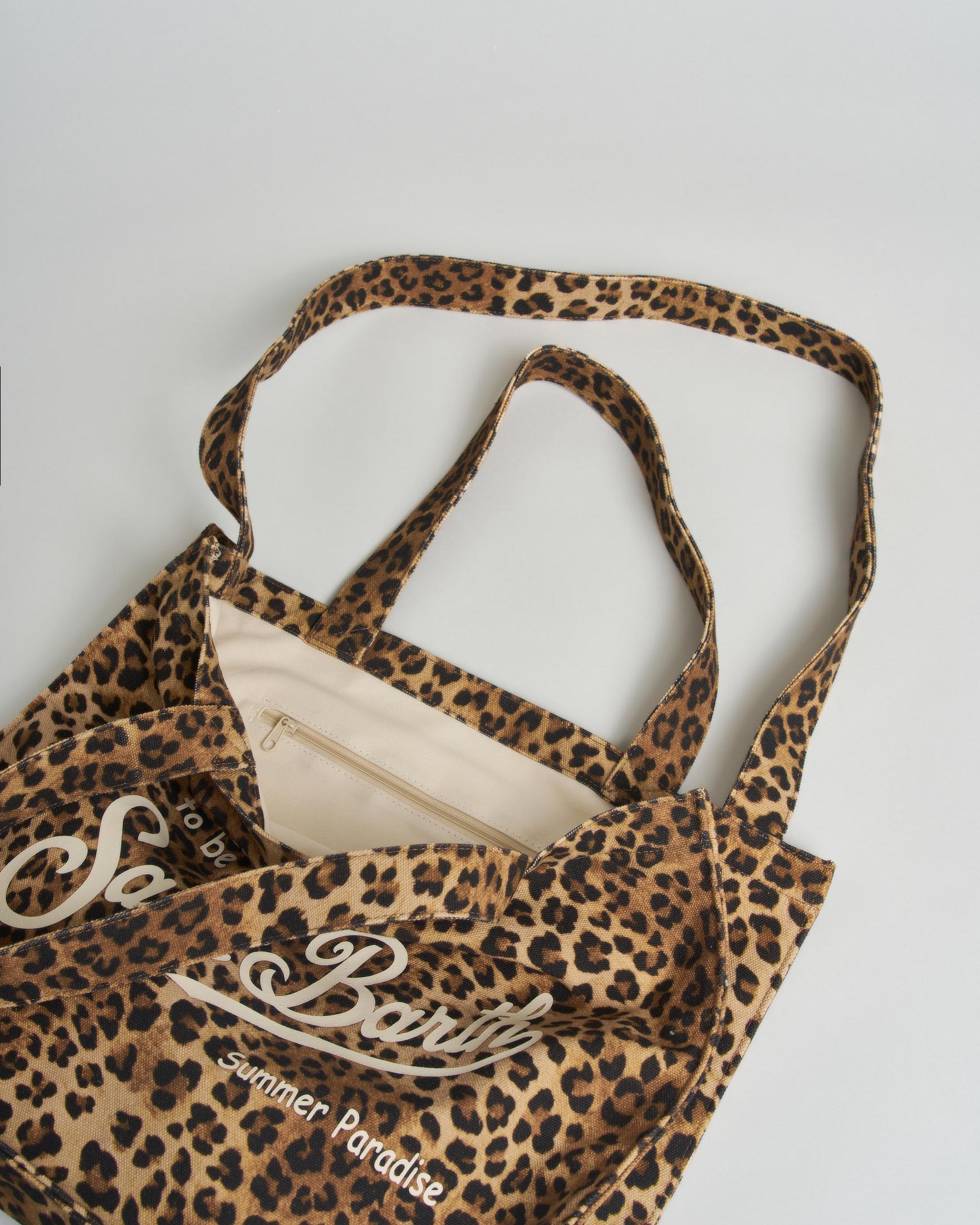 Borsa Essential MC2 Saint Barth in canvas toile de jouy animalier image