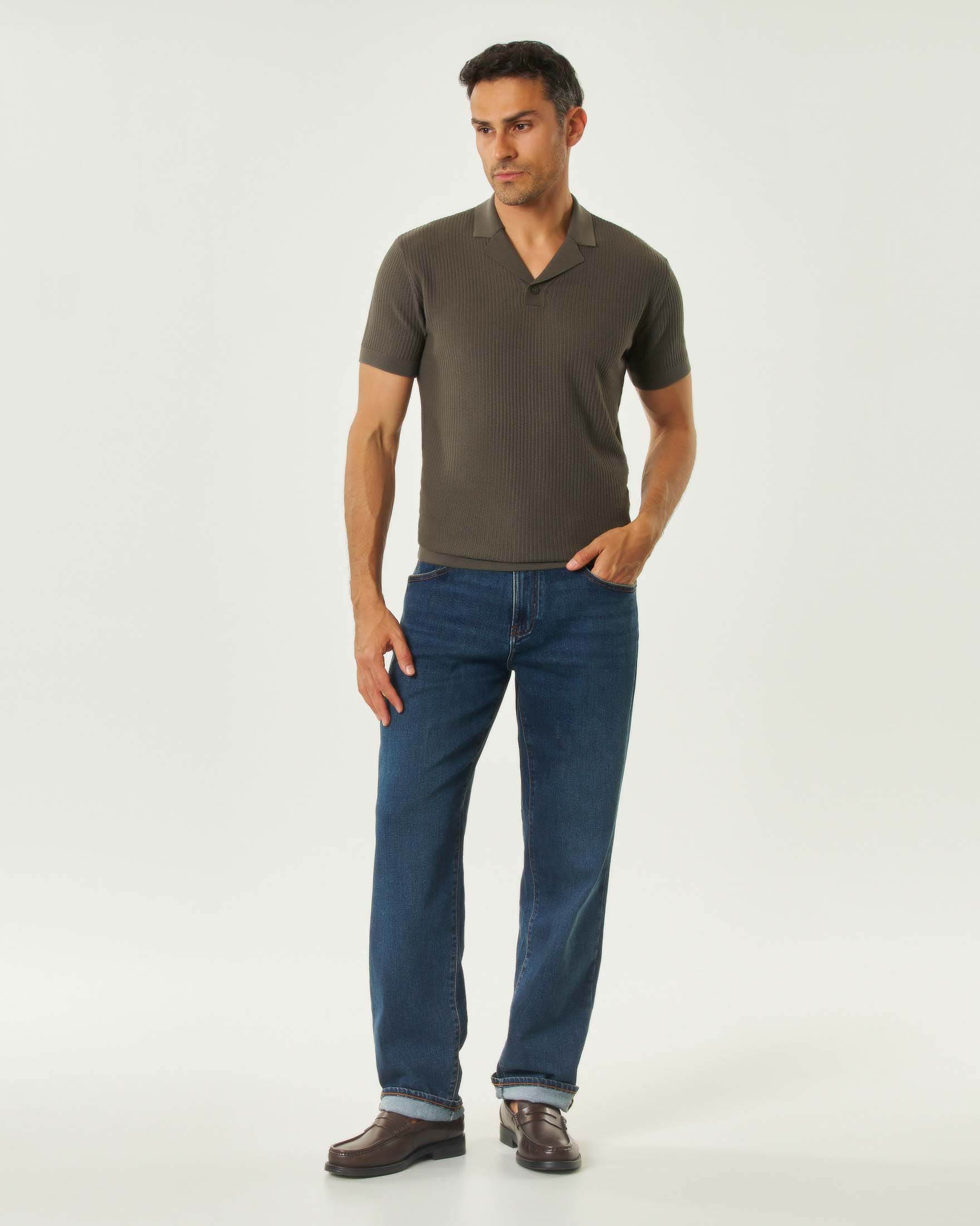Jeans comfort-slim fit Armani Exchange lavaggio scuro in misto cotone elasticizzato