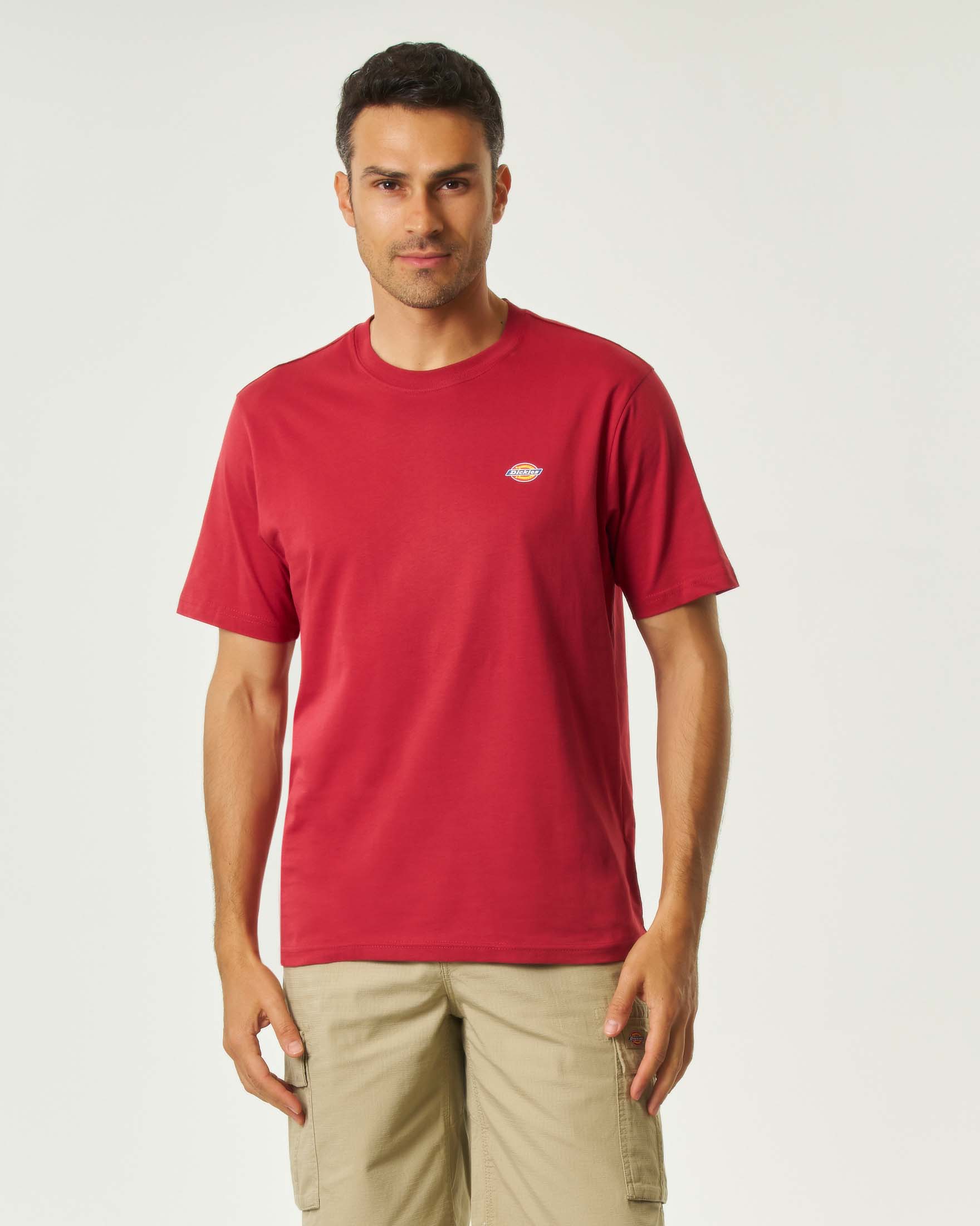 T-shirt mezza manica Dickies rossa in jersey di cotone