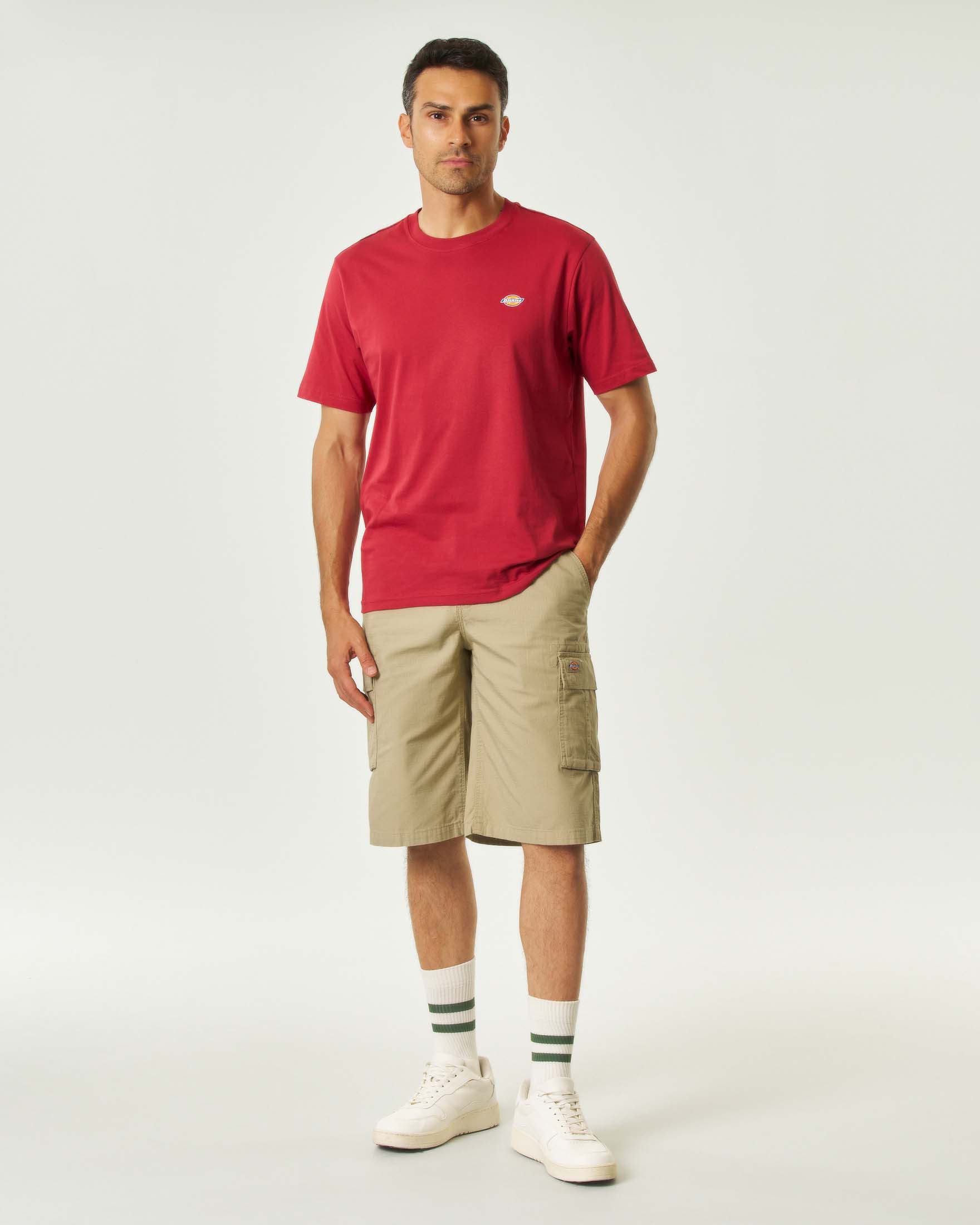 T-shirt mezza manica Dickies rossa in jersey di cotone image