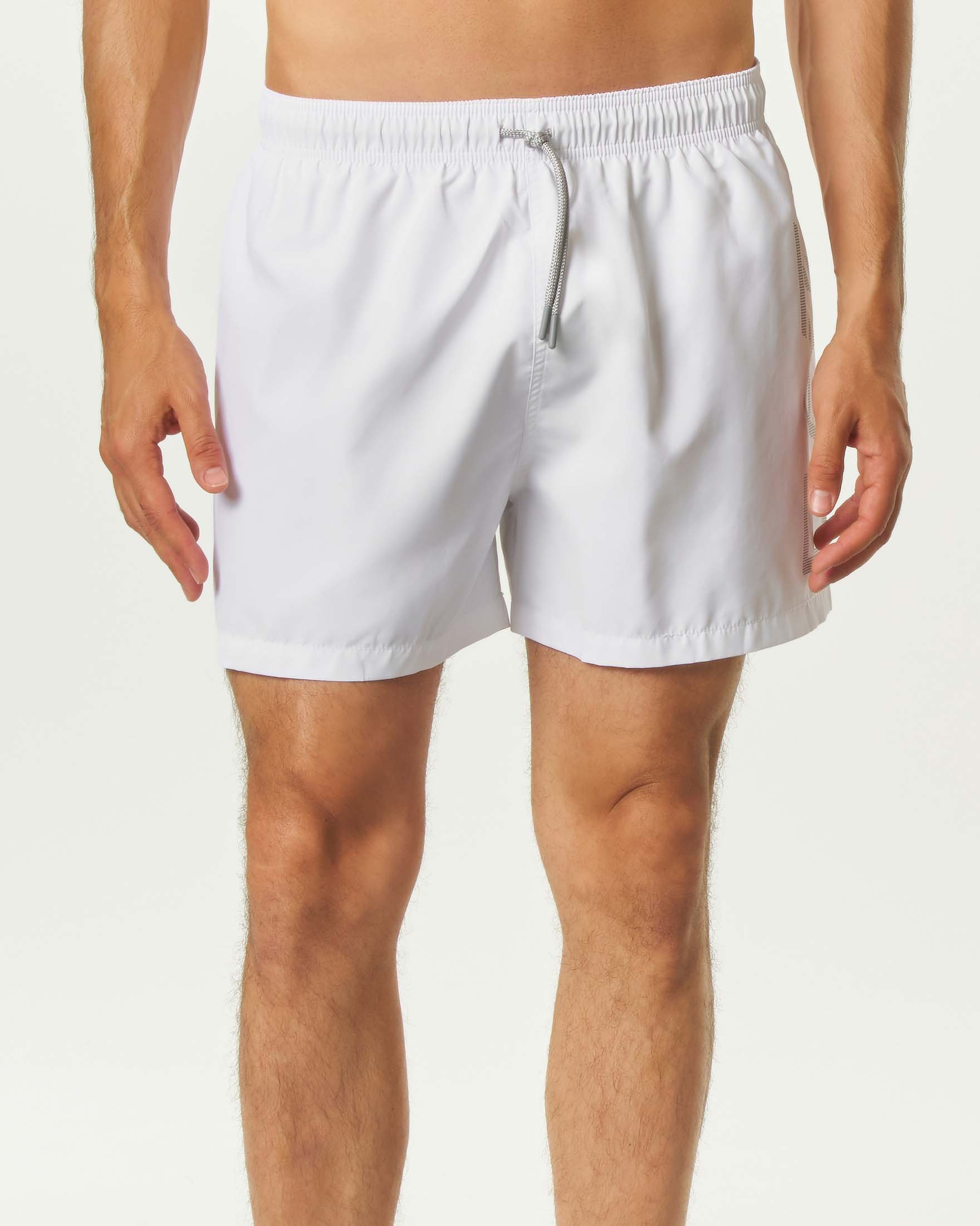 Boxer mare EA7 bianco con maxi logo laterale stampato