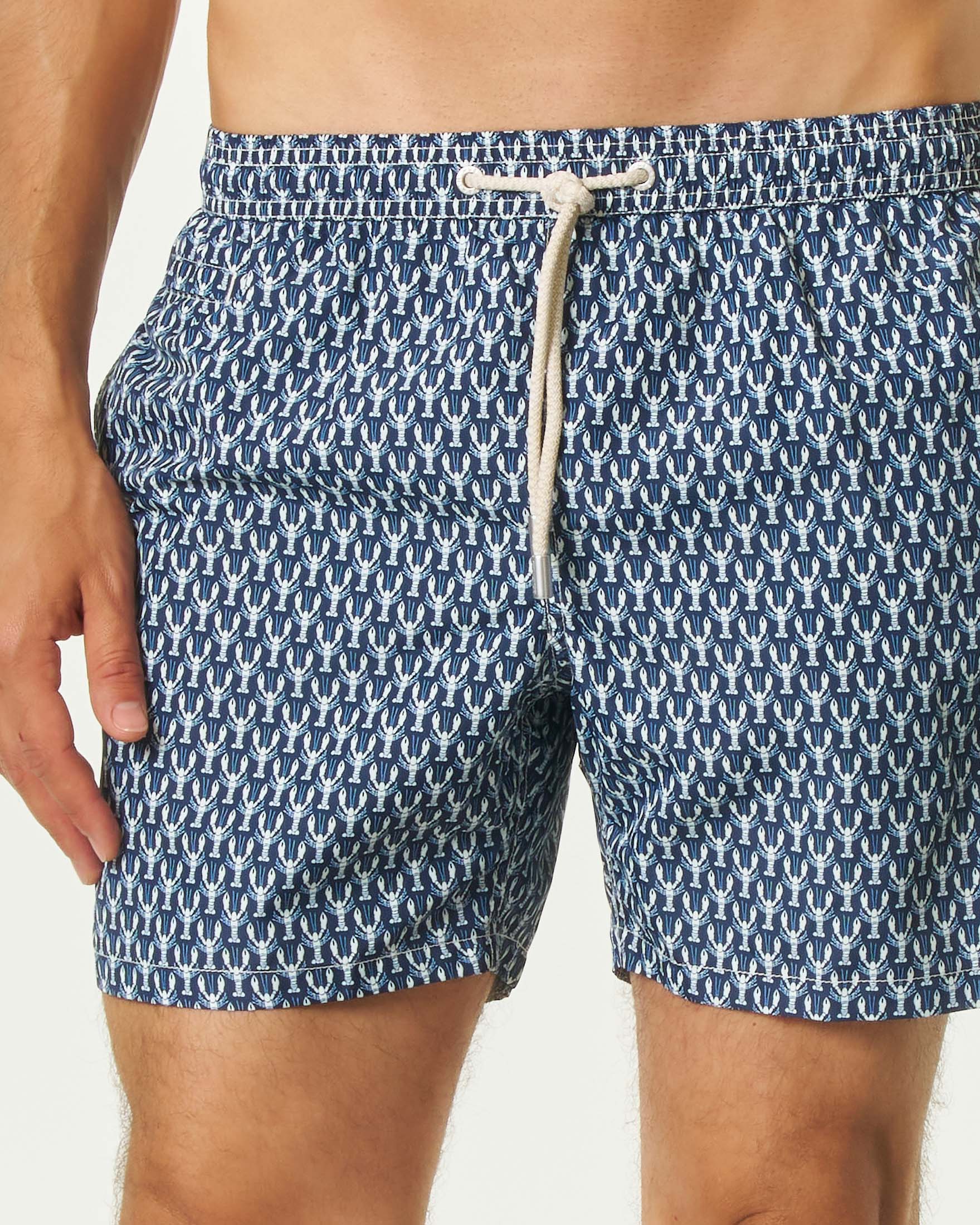 Boxer mare blu MC2 Saint Barth con stampa aragoste image