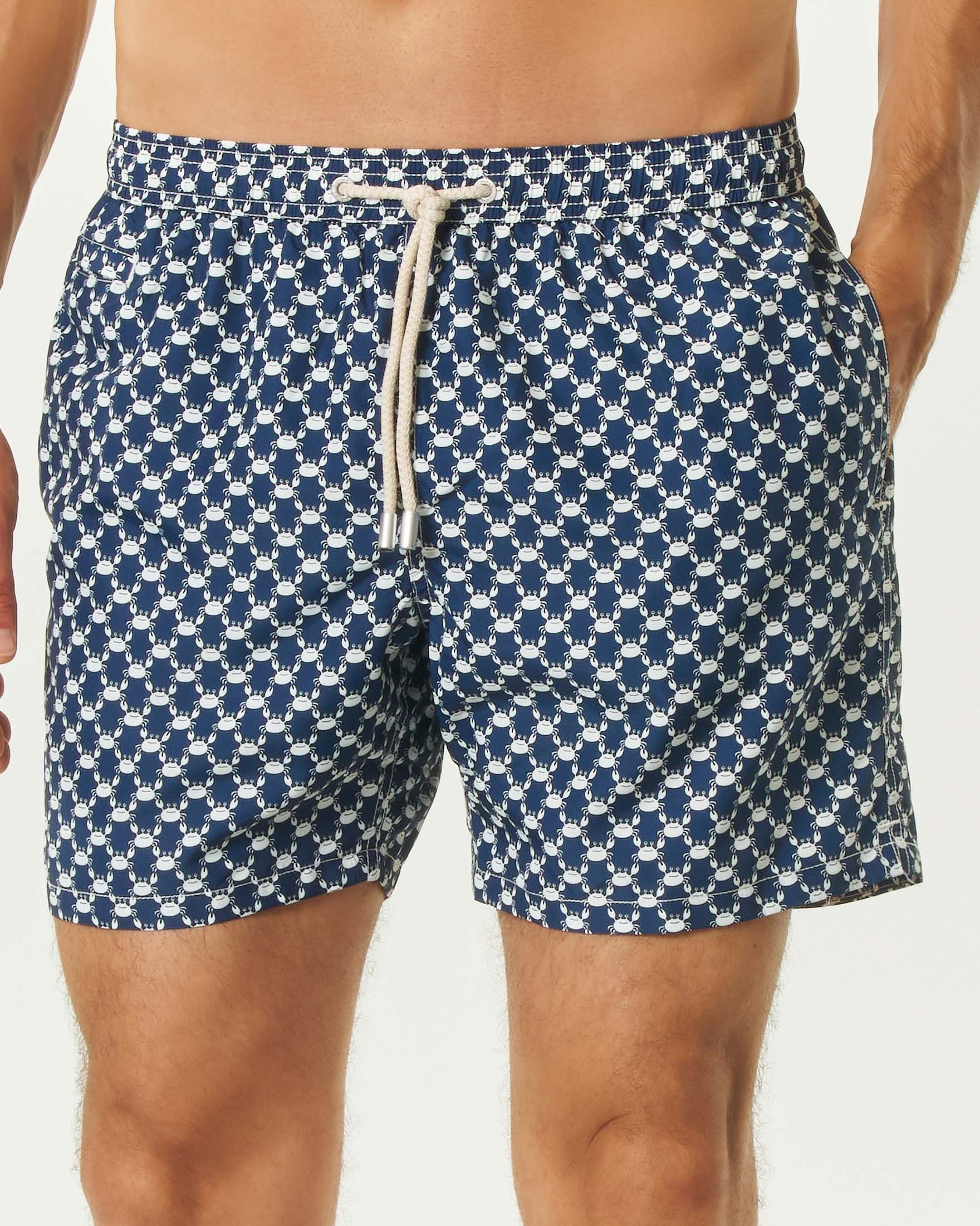 Boxer mare blu MC2 Saint Barth con stampa granchietti image