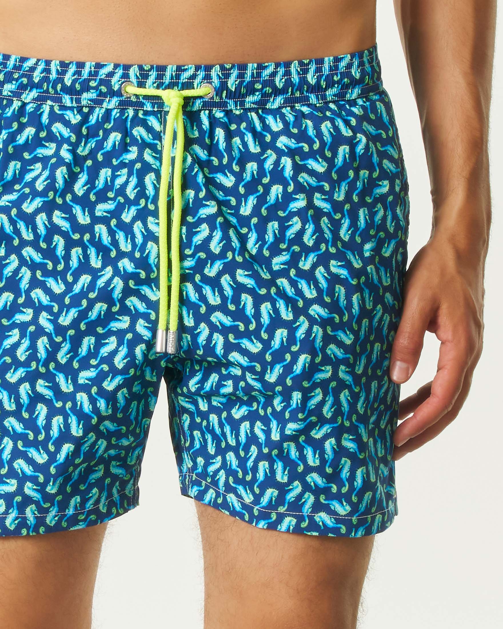 Boxer mare blu MC2 Saint Barth con stampa cavallucci marini image