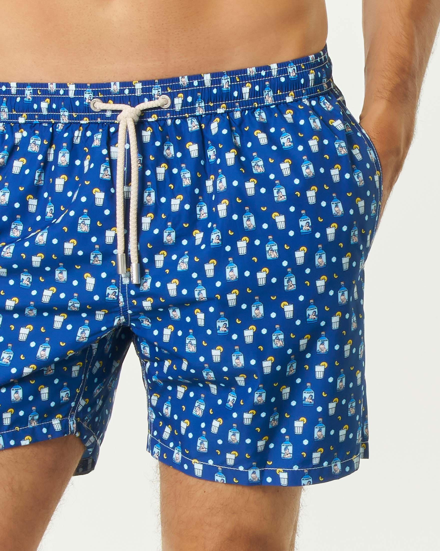 Boxer mare blu MC2 Saint Barth con stampa sexy Gin image