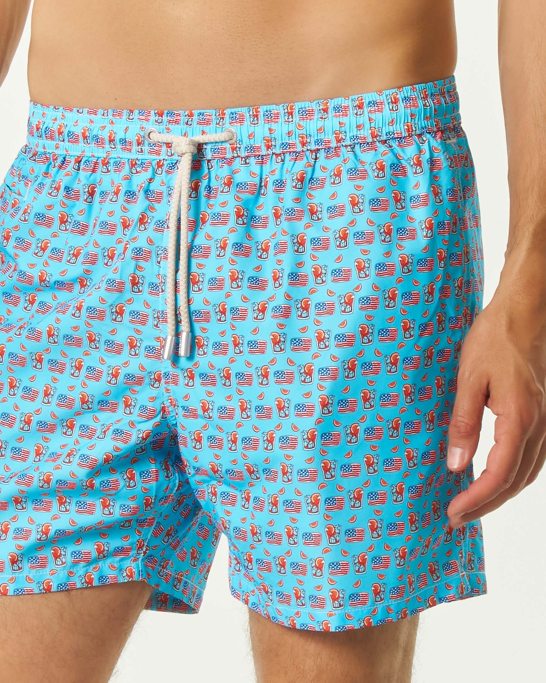 Boxer mare azzurro MC2 Saint Barth con stampa americano image
