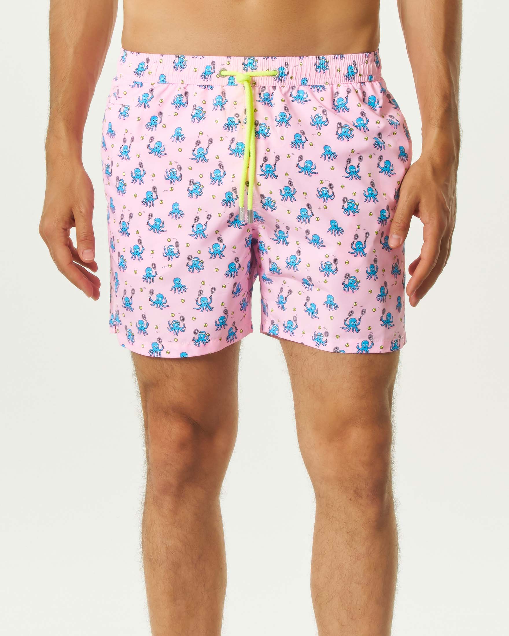 Boxer mare rosa MC2 Saint Barth con stampa tennis octopus